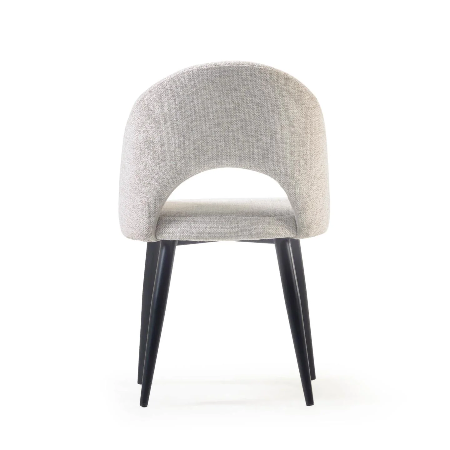 Stuhl Mael beiger mit Stahlbeinen mit schwarzem Finish - Image 8
