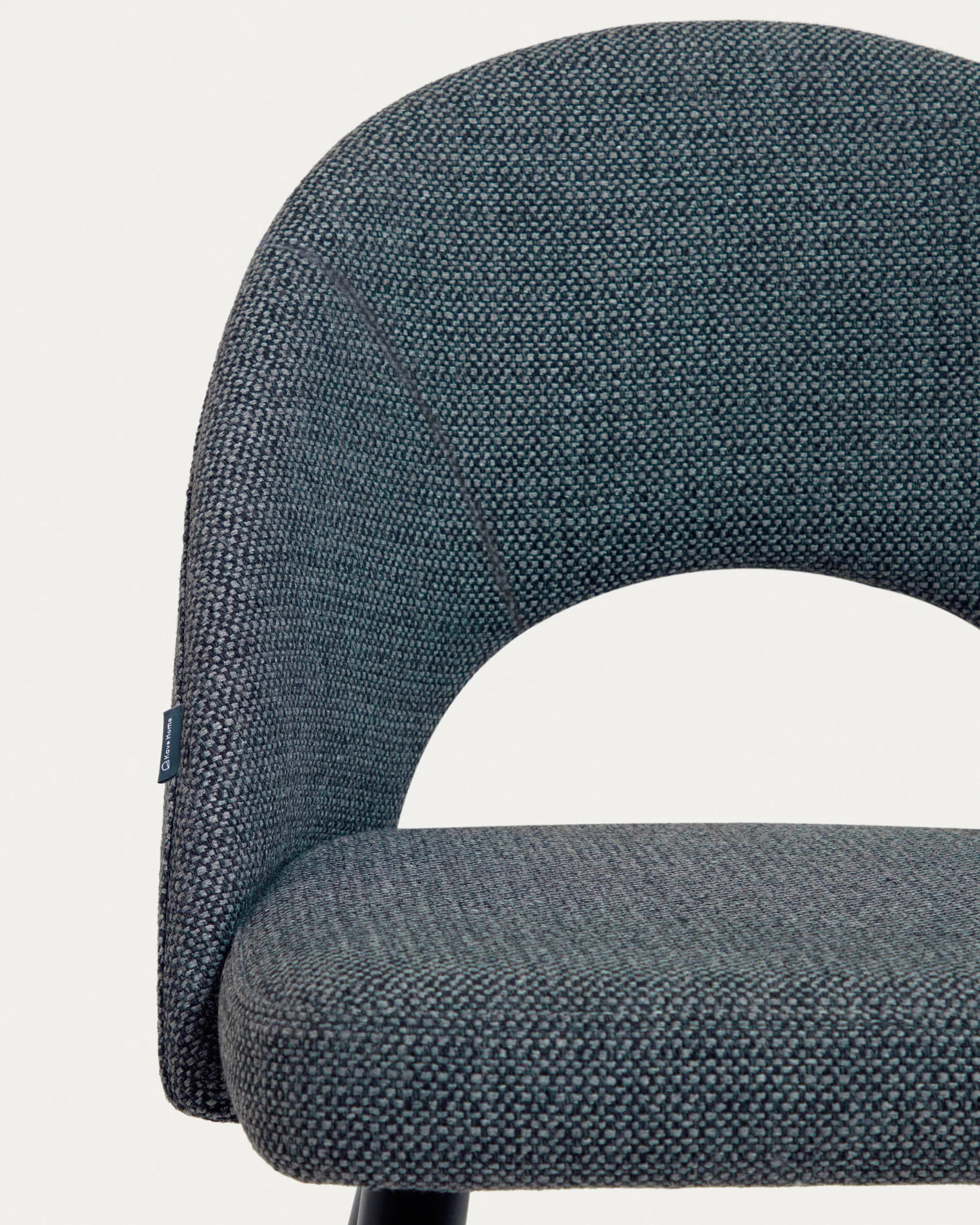 Stuhl Mael dunkelgrauer mit Stahlbeinen mit schwarzem Finish - Image 8