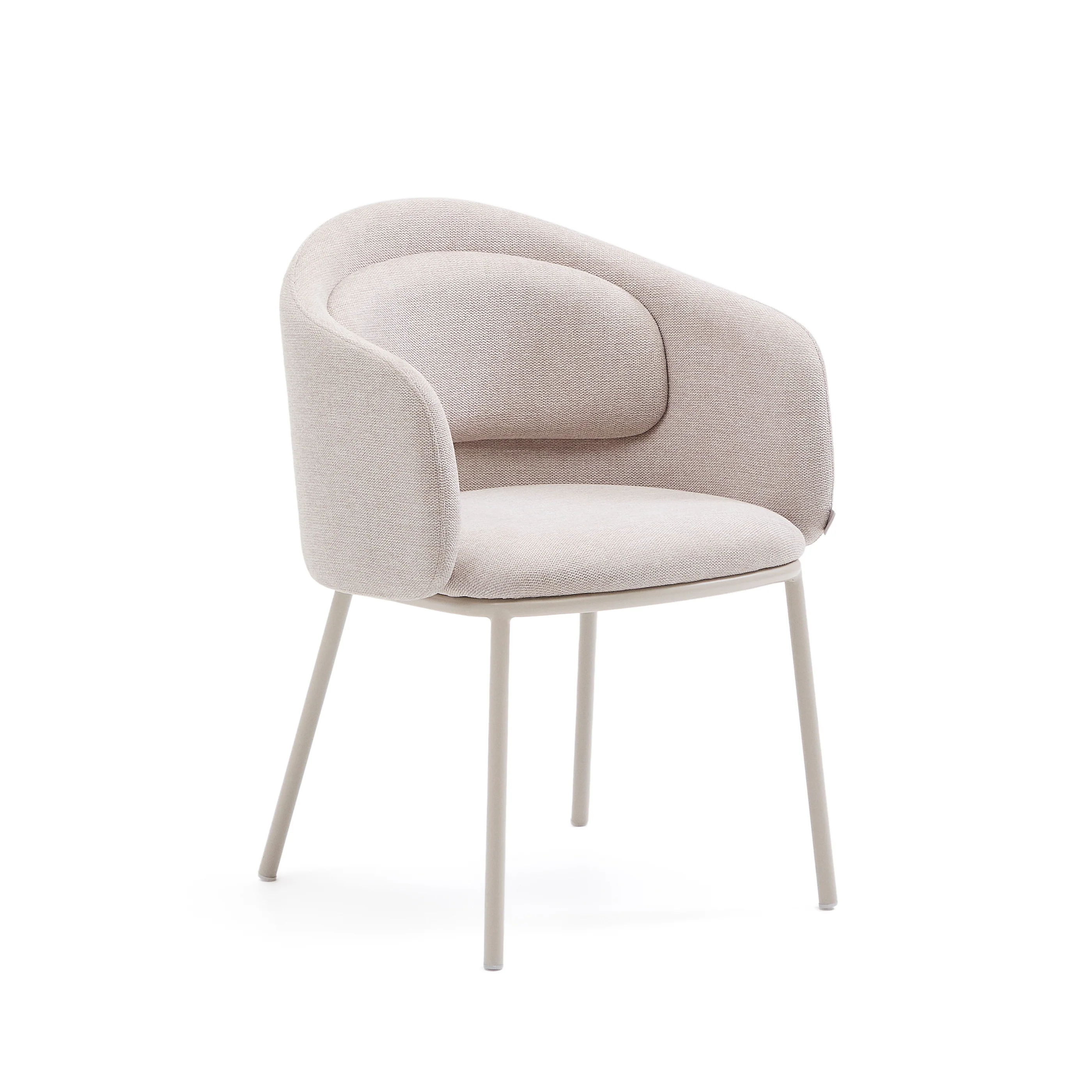 Stuhl Minda beige mit Stahlbeinen in Beige FSC Mix Credit