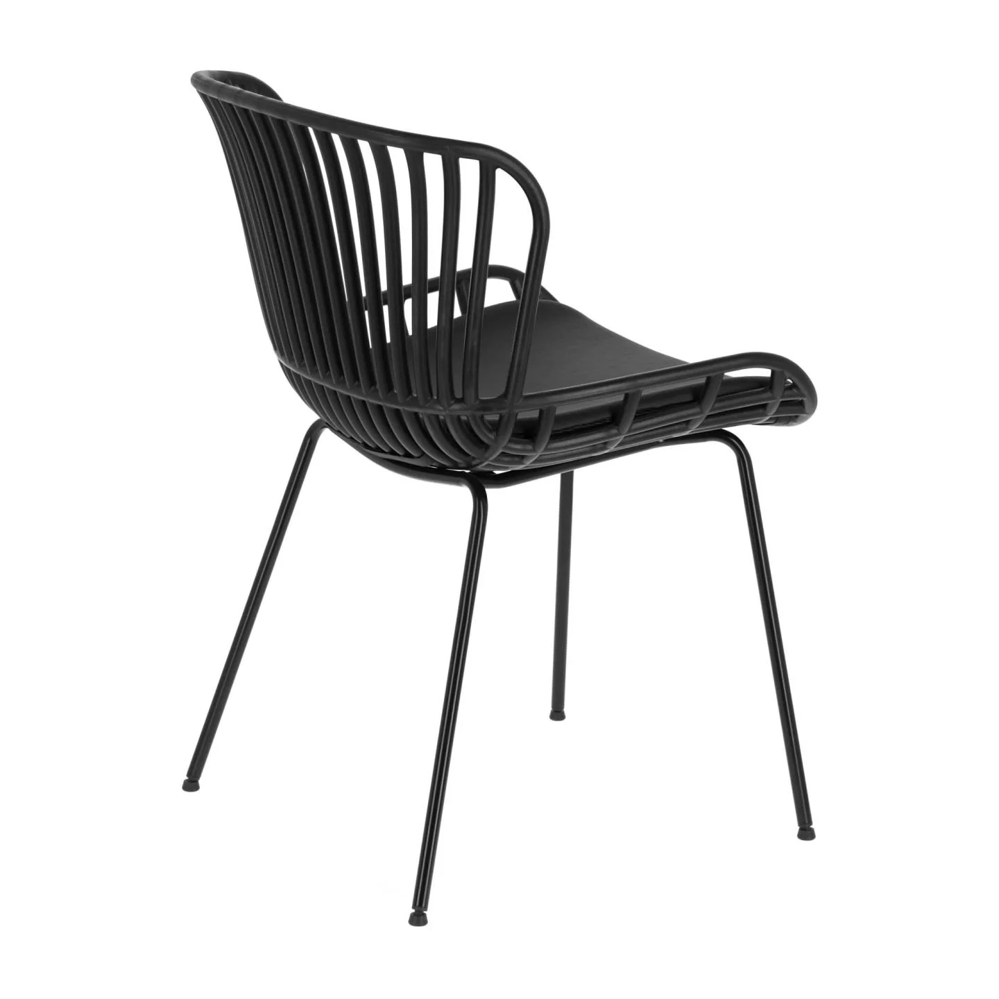 Surpik Stuhl mit Stahlbeinen in Schwarz - Image 8