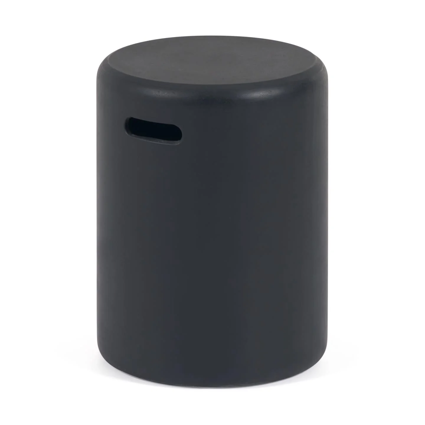 Taimi Outdoor Hocker aus Zement mit schwarzem Finish Ø 35 cm