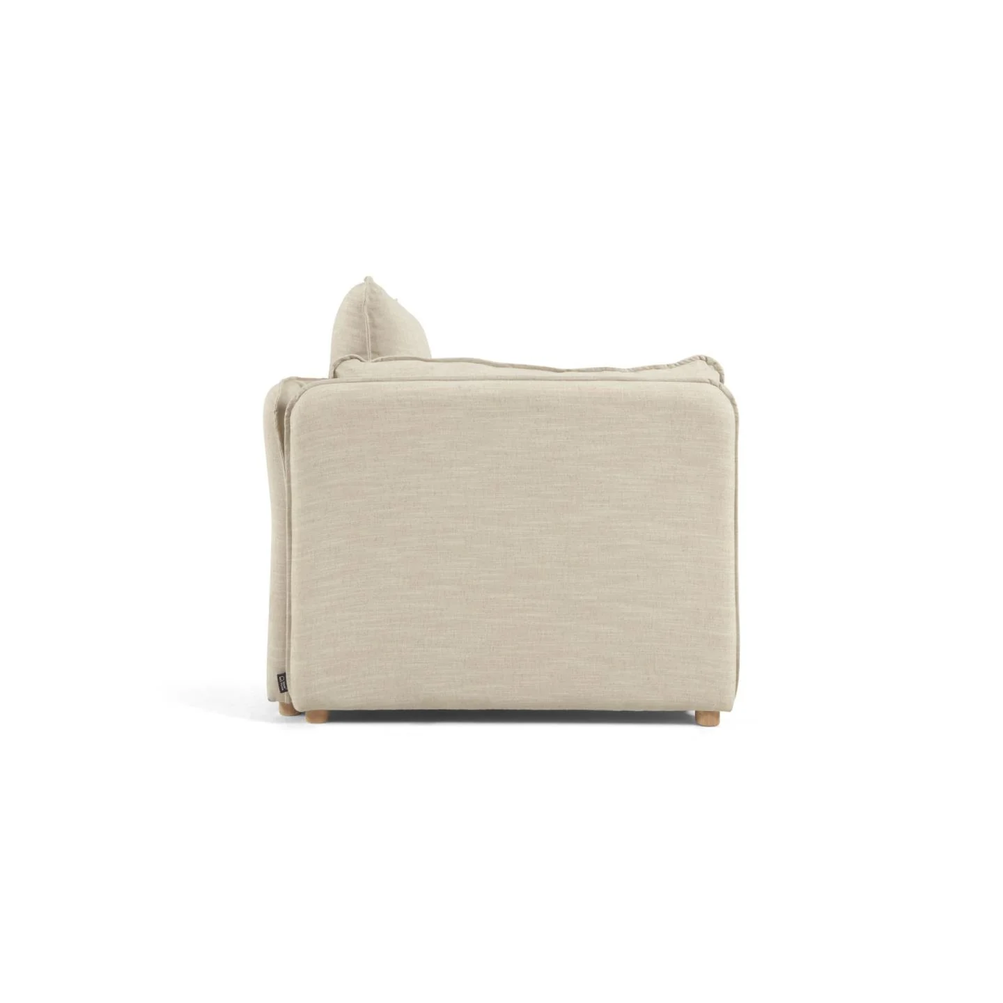 Tanit Schlafsofa weiß und Beine aus massivem Buchenholz mit natürlichem Finish 210 cm - Image 9