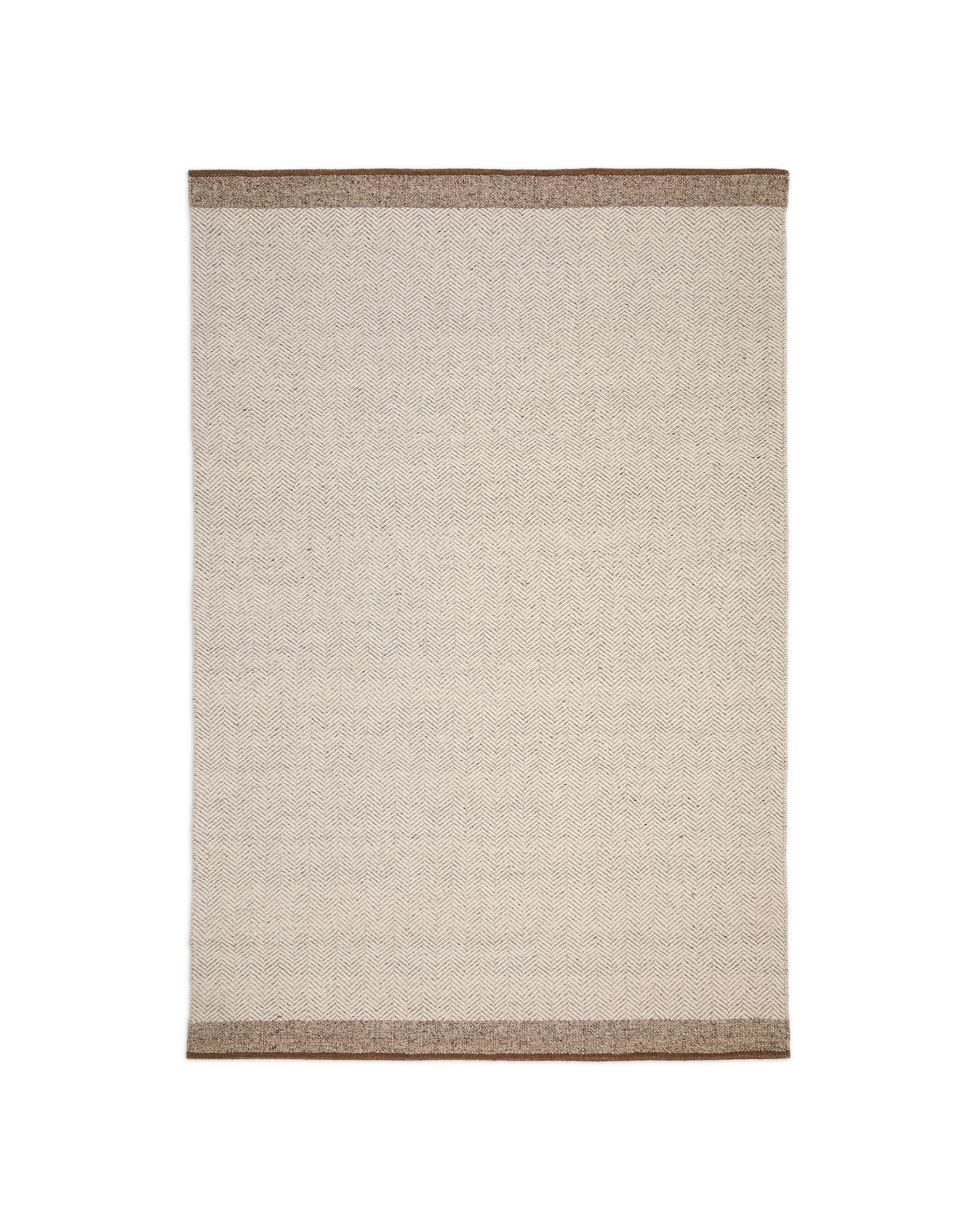 Teppich Nifelia Jacquard aus Wolle beige 160 x 230 cm