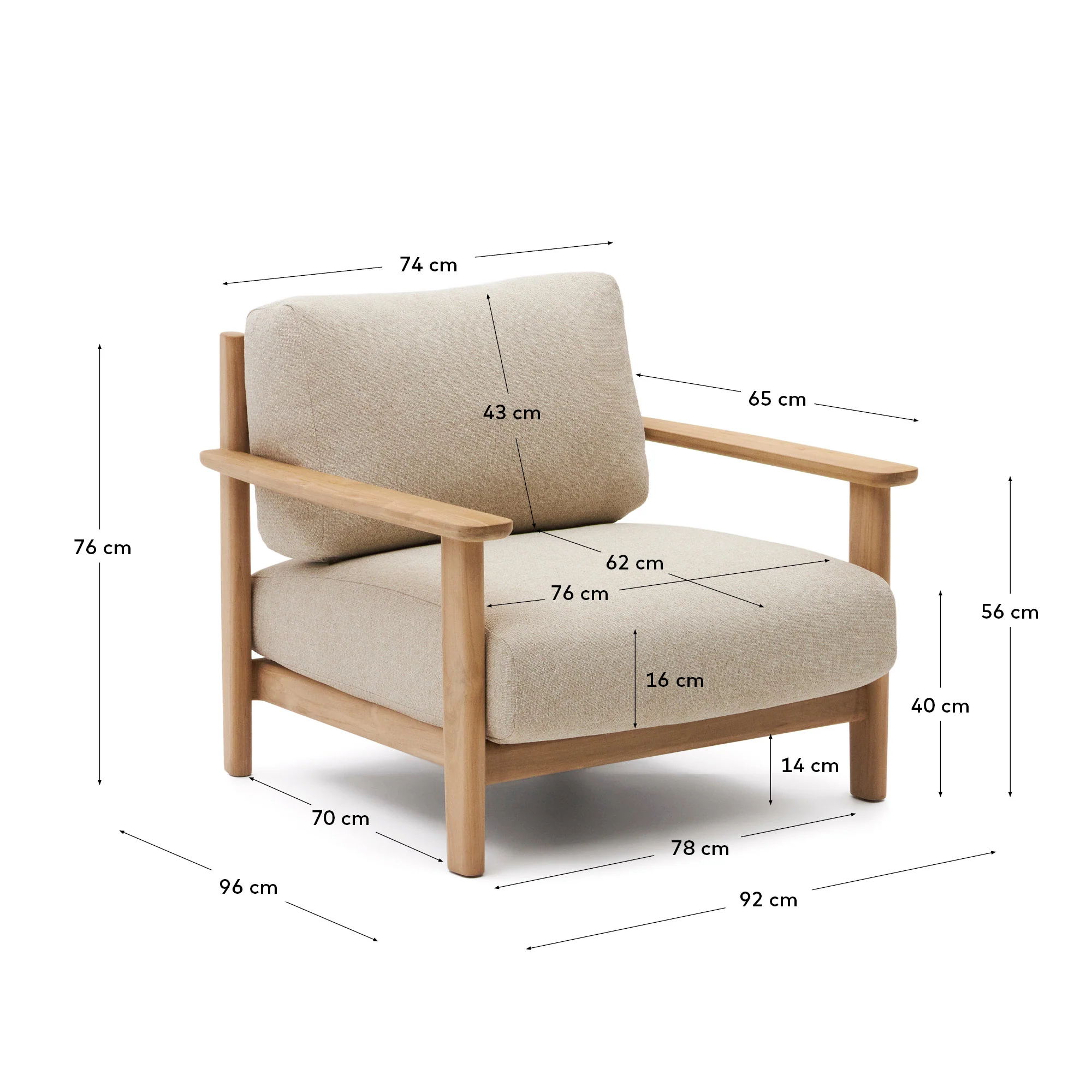 Tirant Sessel aus massivem Teakholz FSC 100% - Image 6