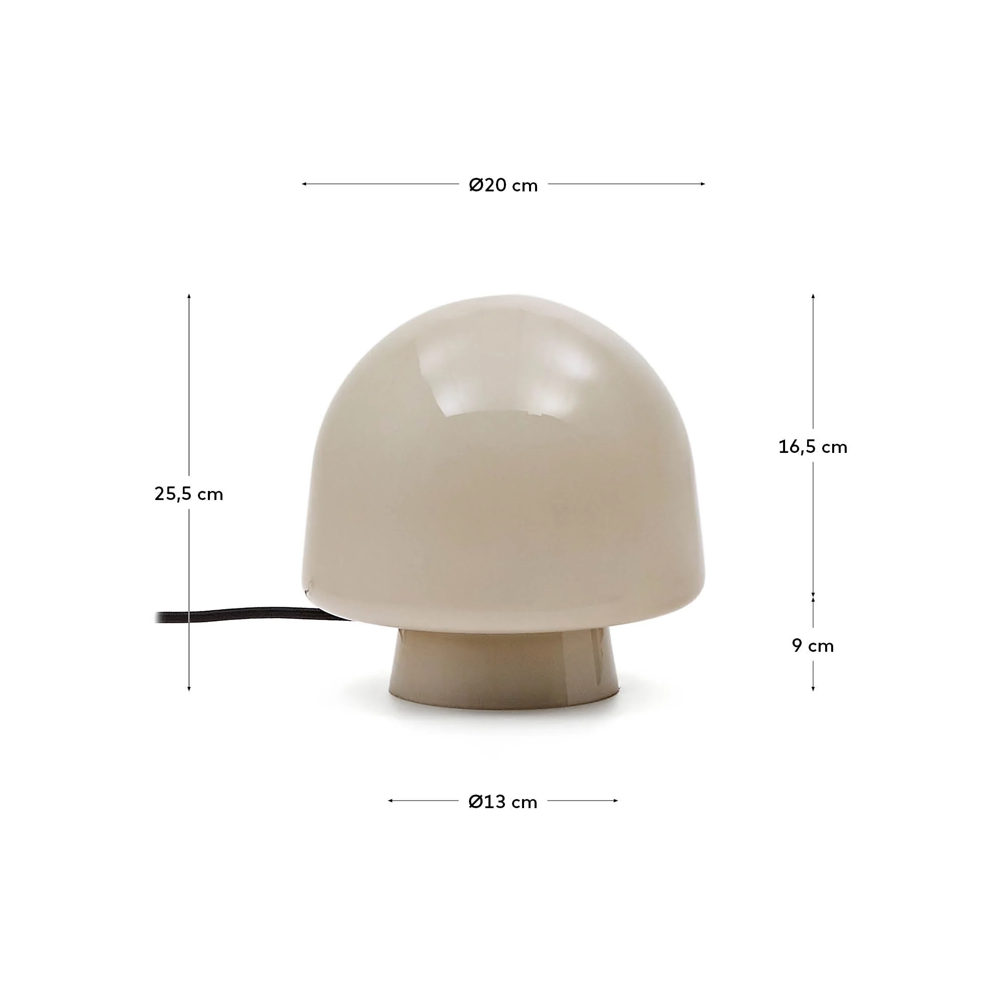 Tischleuchte Reig aus grauem Glas - Image 6