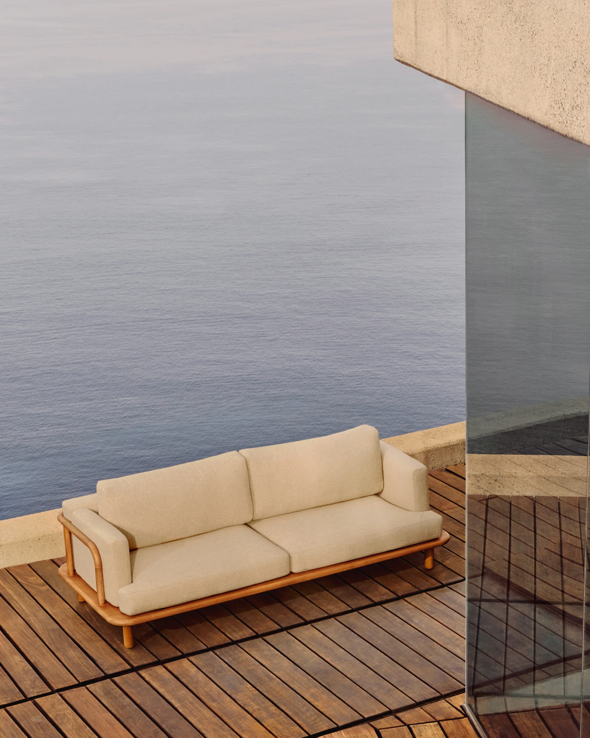 Turqueta 3-Sitzer-Sofa aus massivem Teakholz FSC 100% 230 cm - Image 2