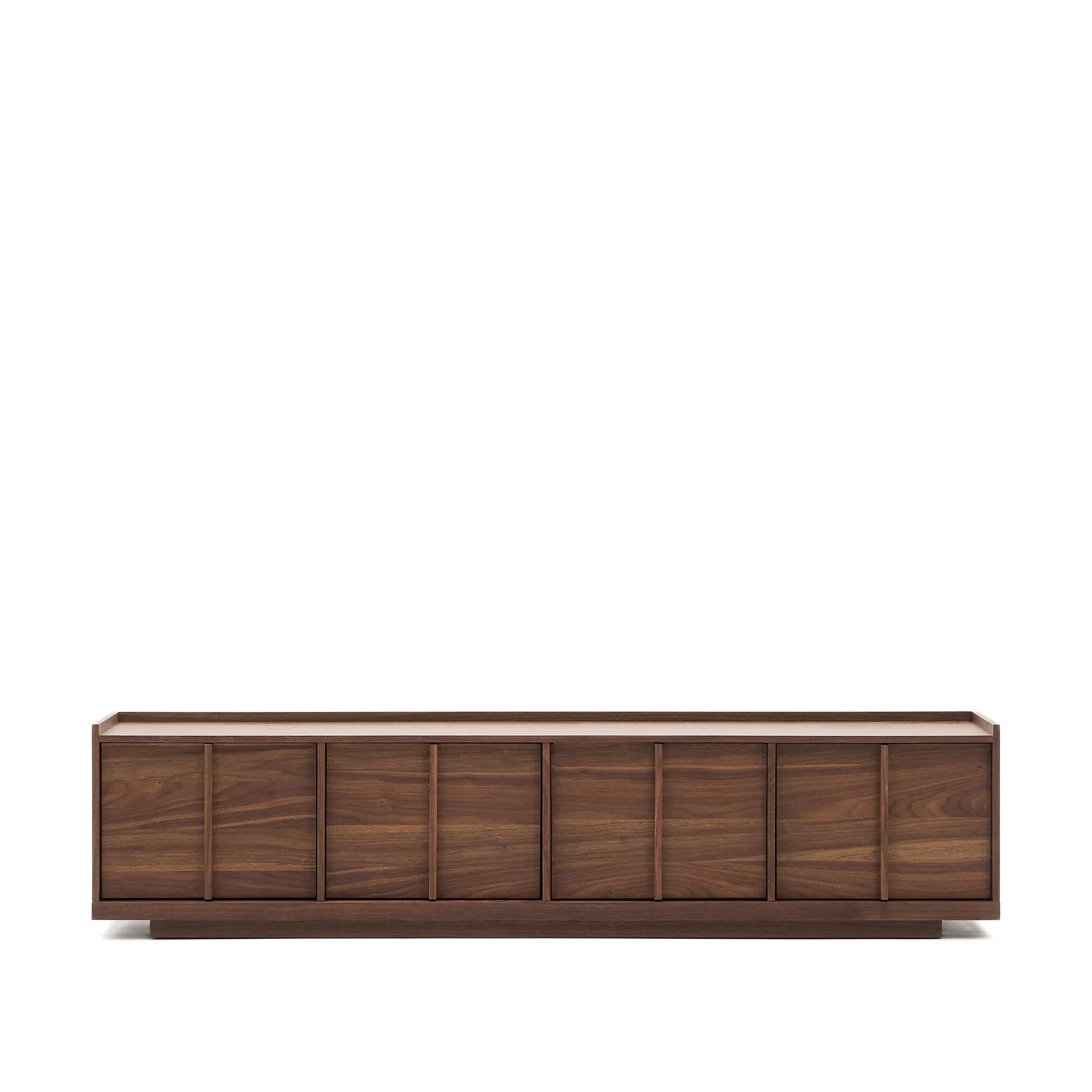 TV-Möbel Onix aus Walnussfurnier mit dunklem Finish 200 x 45 cm FSC Mix Credit
