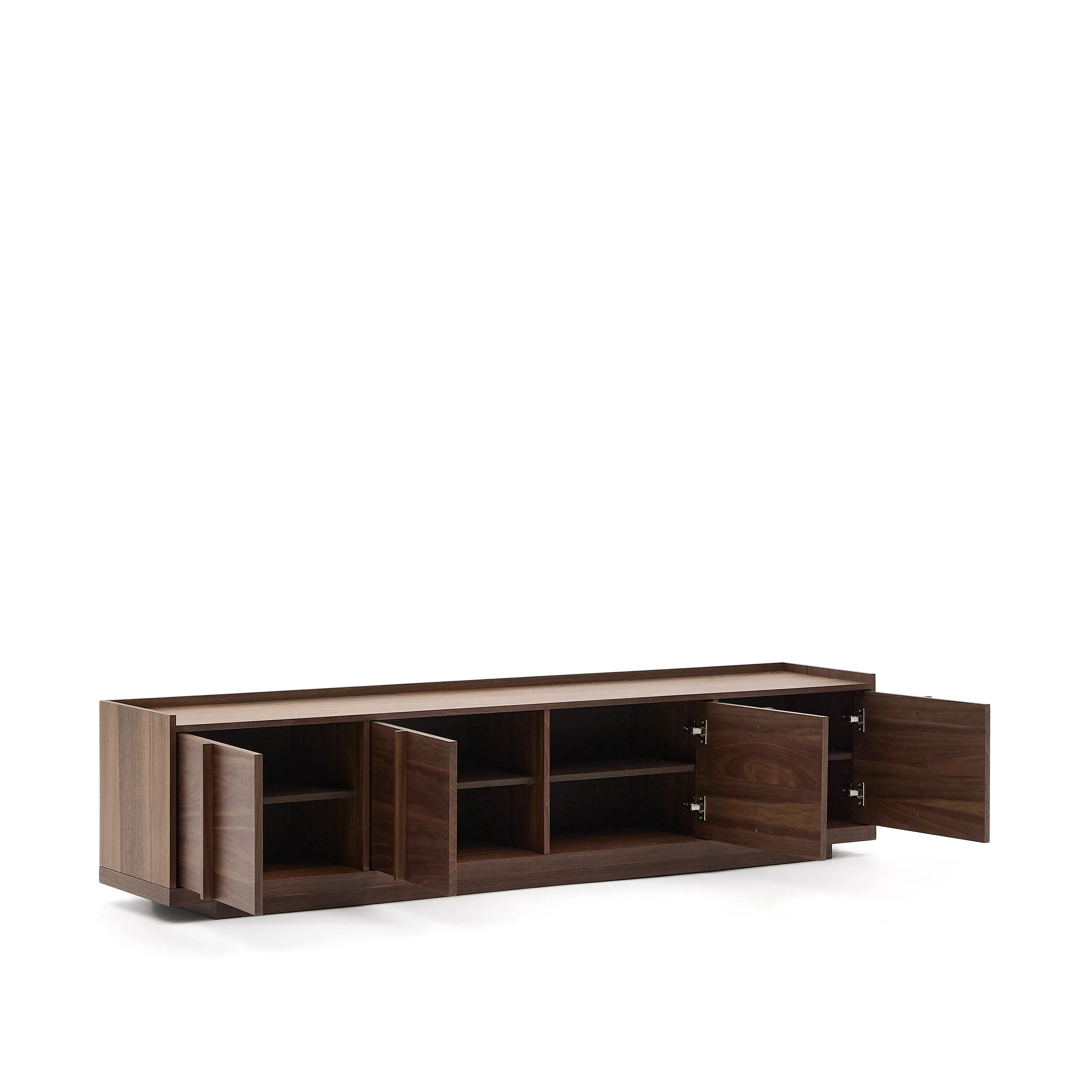 TV-Möbel Onix aus Walnussfurnier mit dunklem Finish 200 x 45 cm FSC Mix Credit - Image 6