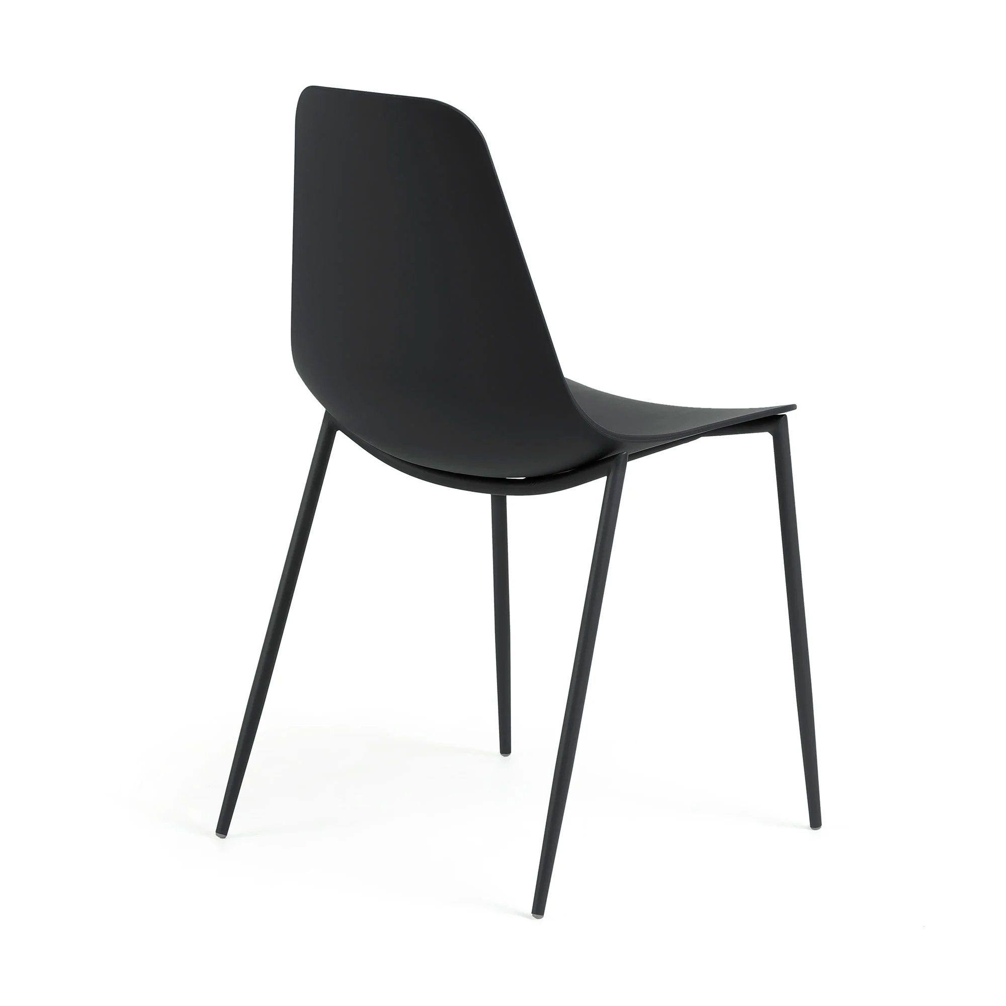 Whatts Stuhl mit Stahlbeinen in Schwarz - Image 3