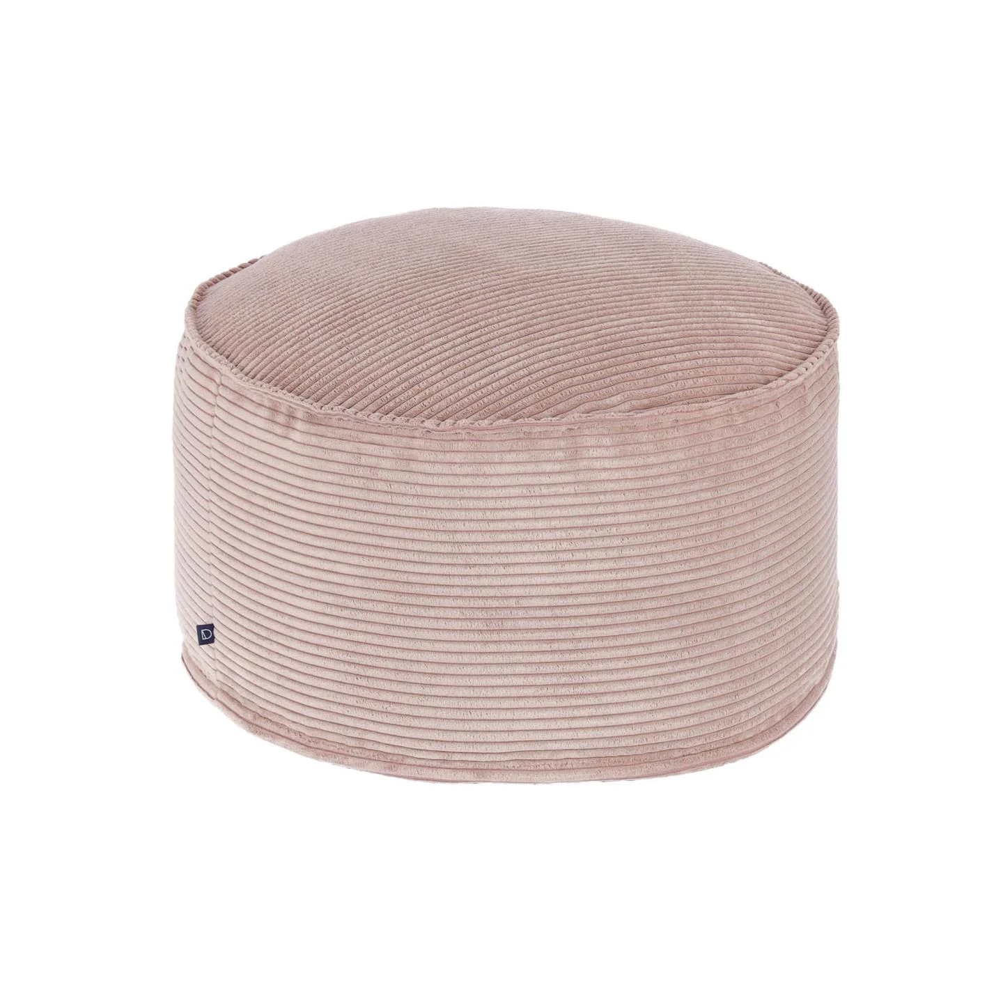 Wilma großer Pouf breiter Cord rosa Ø 70 cm