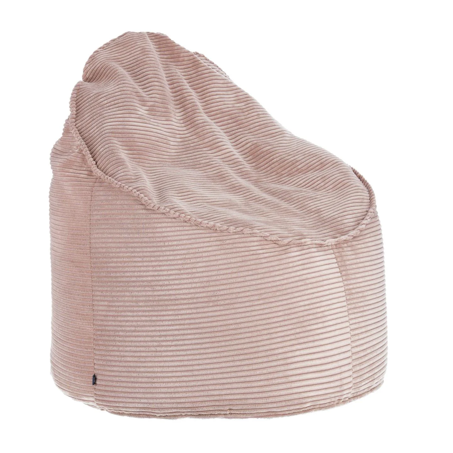 Wilma Pouf breiter Cord rosa Ø 80 cm