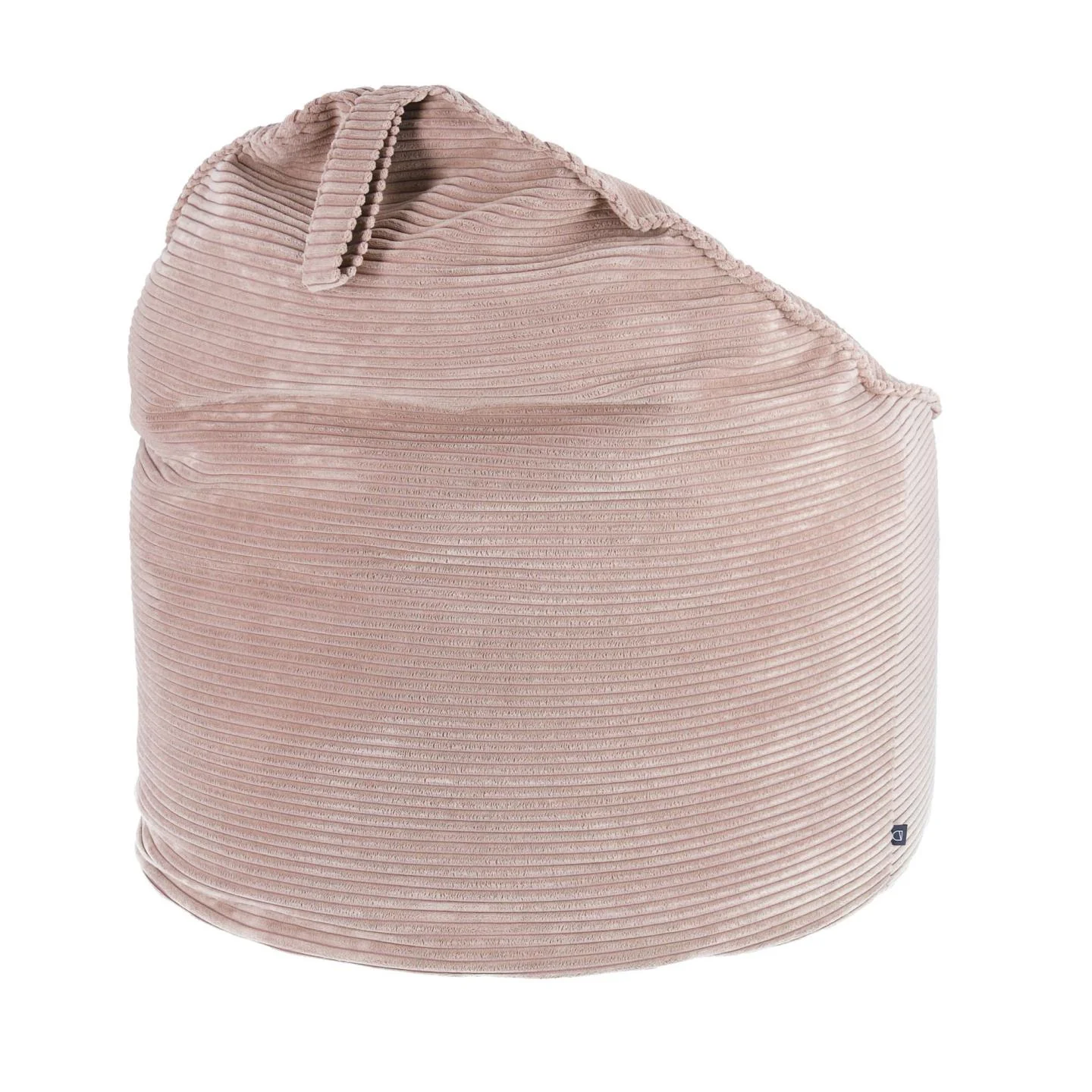Wilma Pouf breiter Cord rosa Ø 80 cm - Image 3