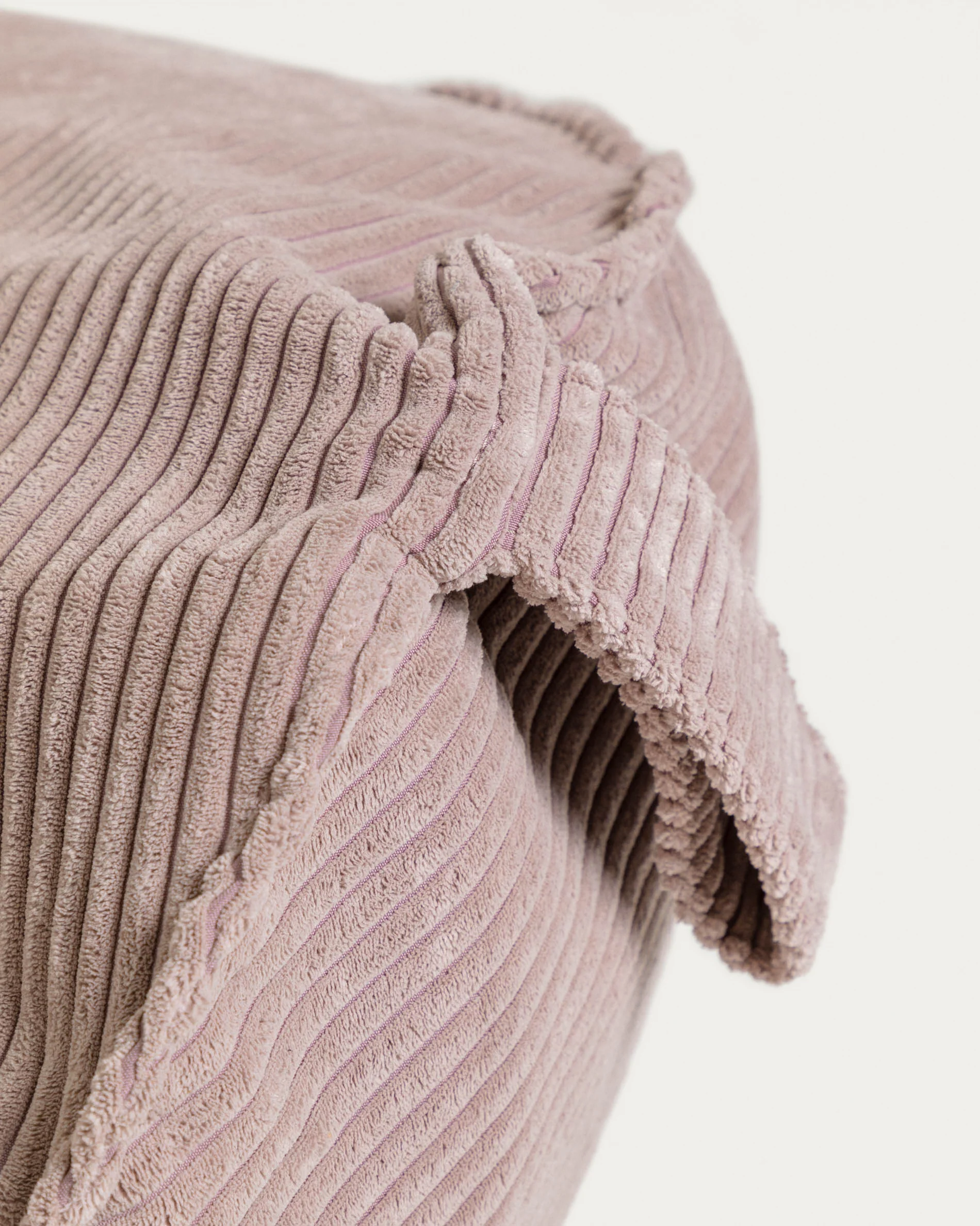 Wilma Pouf breiter Cord rosa Ø 80 cm - Image 7