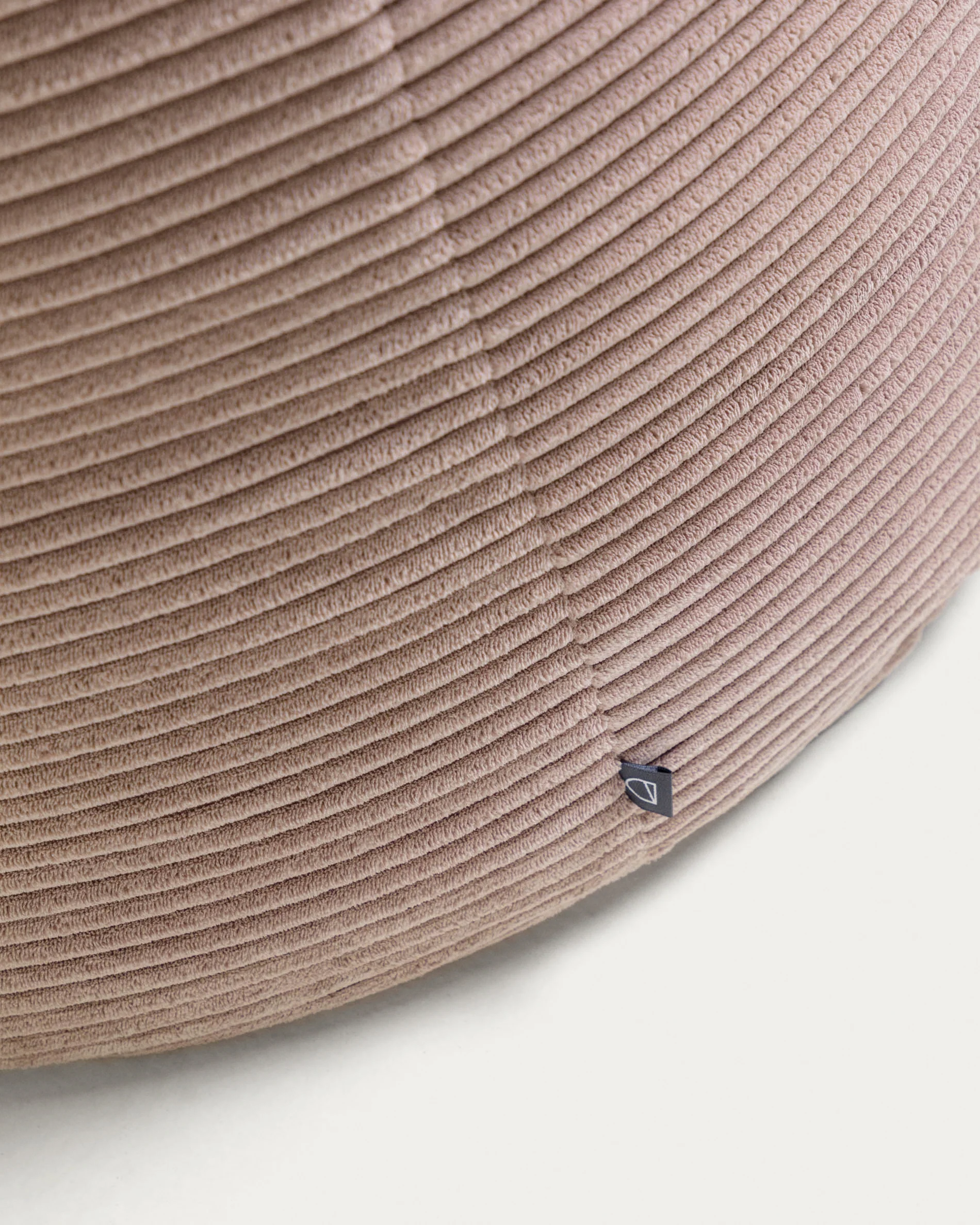 Wilma Pouf breiter Cord rosa Ø 80 cm - Image 8