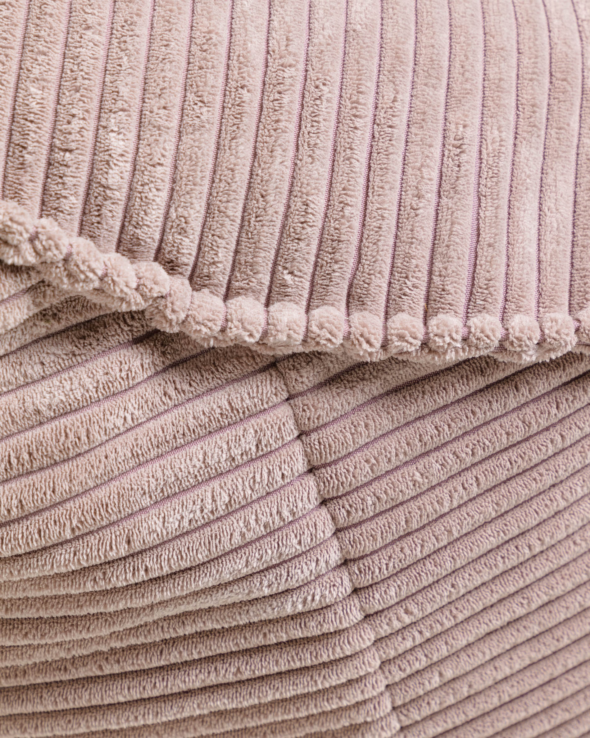 Wilma Pouf breiter Cord rosa Ø 80 cm - Image 9