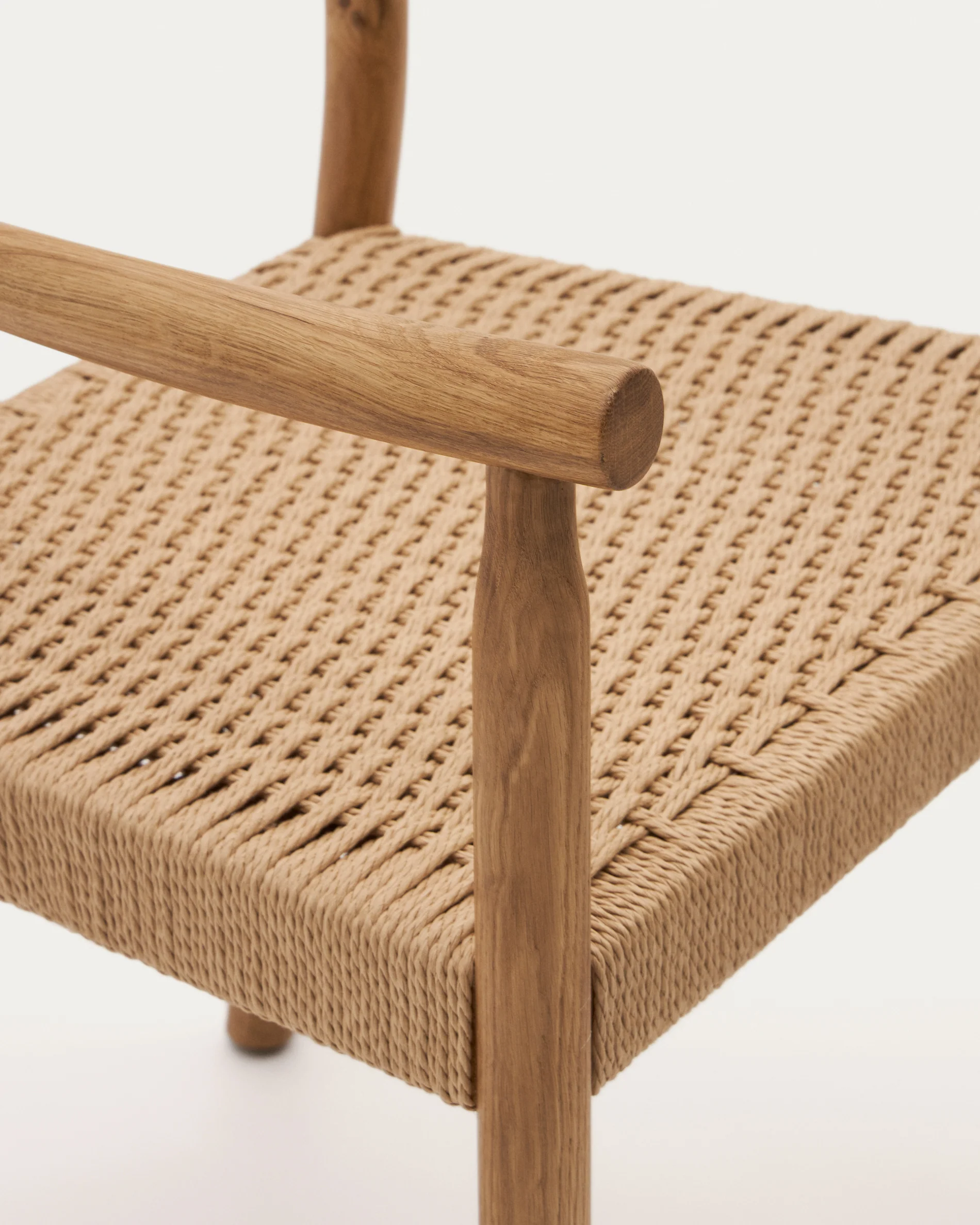 Yalia Stuhl aus massivem Eichenholz mit natürlichem Finish und Sitzfläche aus Seil FSC 100% - Image 10