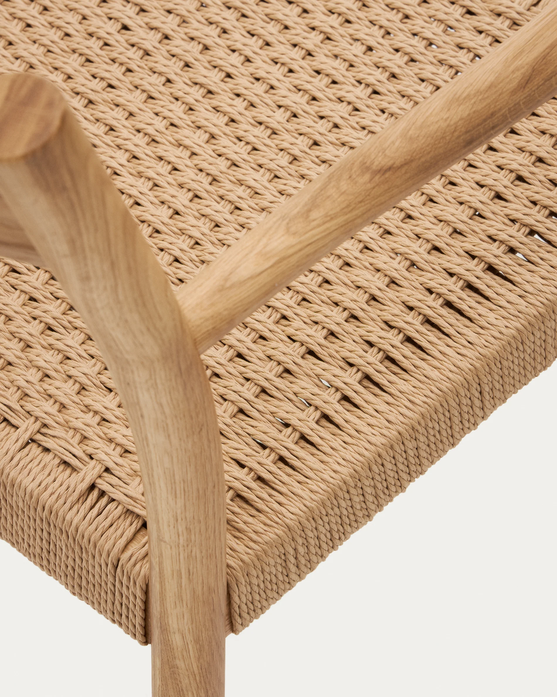 Yalia Stuhl aus massivem Eichenholz mit natürlichem Finish und Sitzfläche aus Seil FSC 100% - Image 12