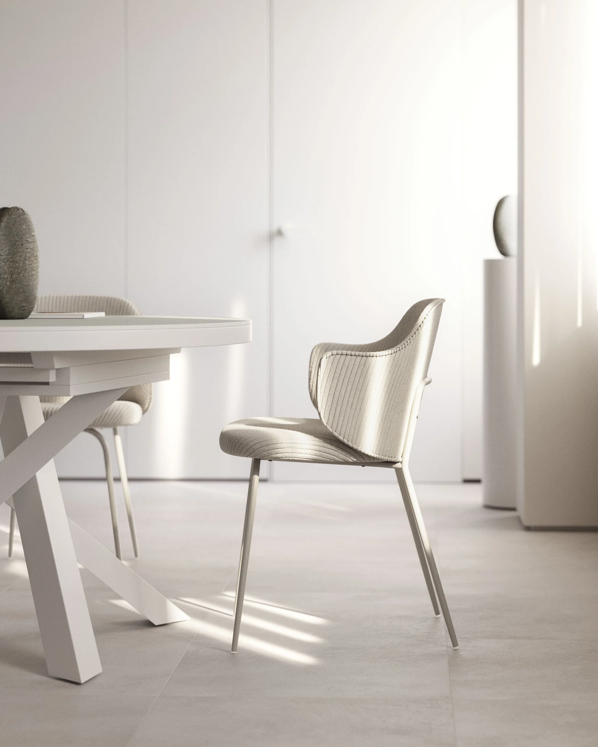 Yunia Stuhl Beige-Cord - Image 3
