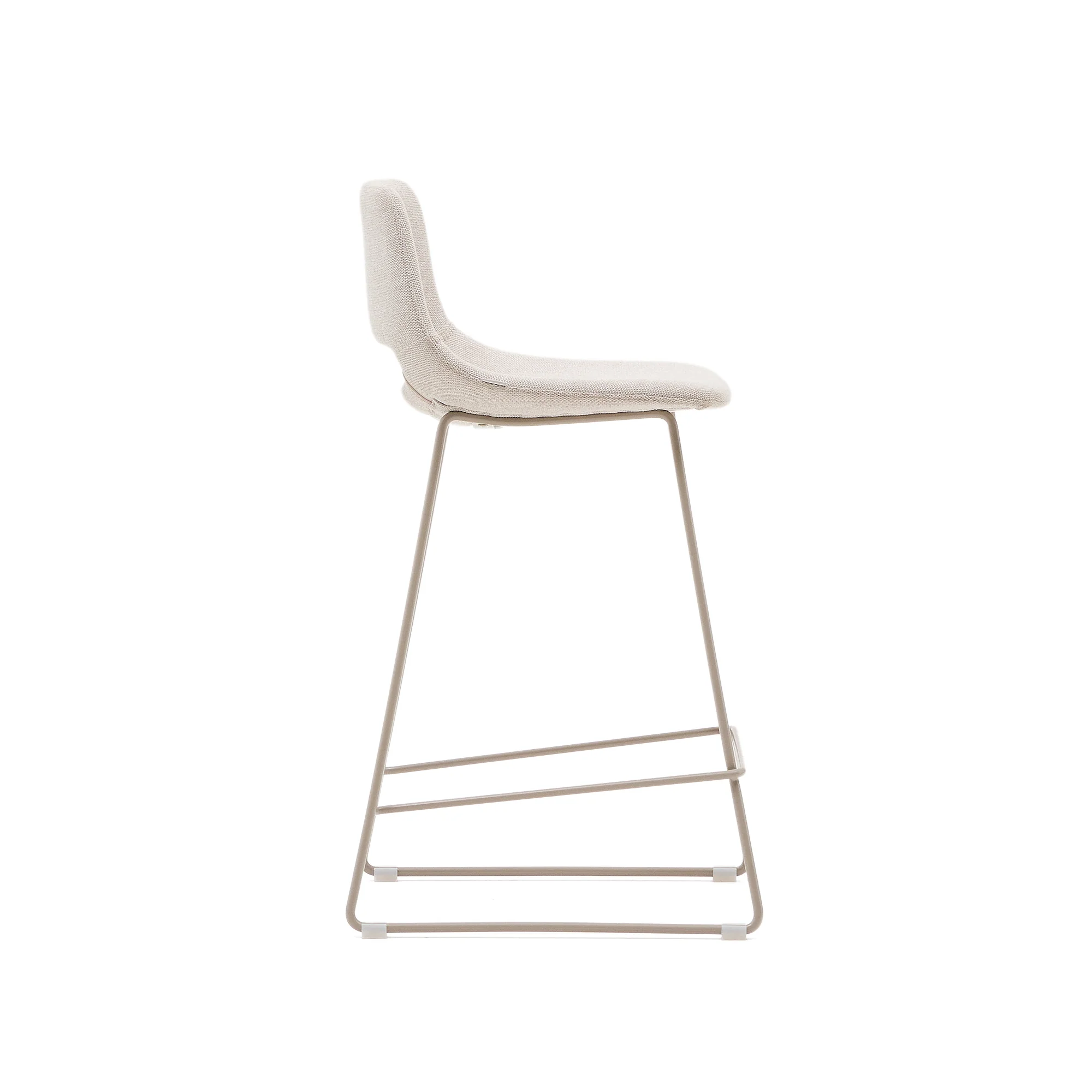 Zahara Hocker beige und Stahl mit beigem Finish 65 cm - Image 2