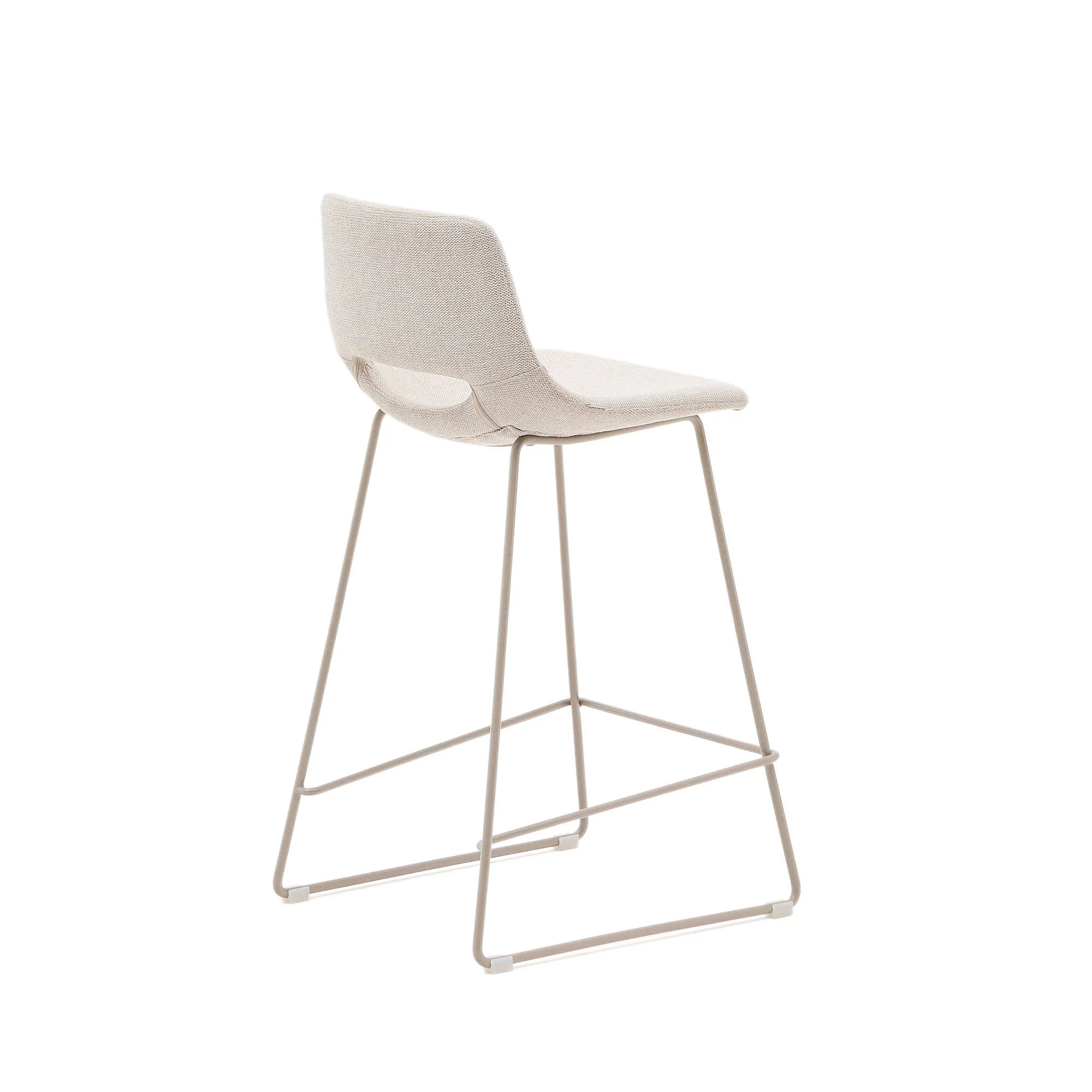 Zahara Hocker beige und Stahl mit beigem Finish 65 cm - Image 3