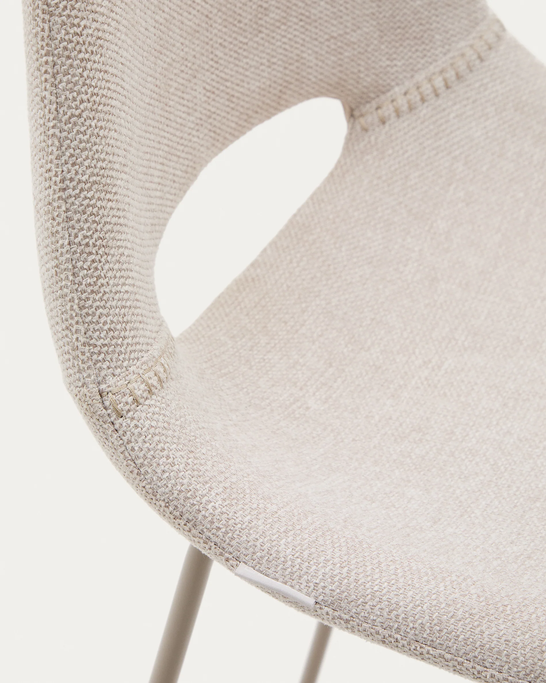 Zahara Hocker beige und Stahl mit beigem Finish 65 cm - Image 6