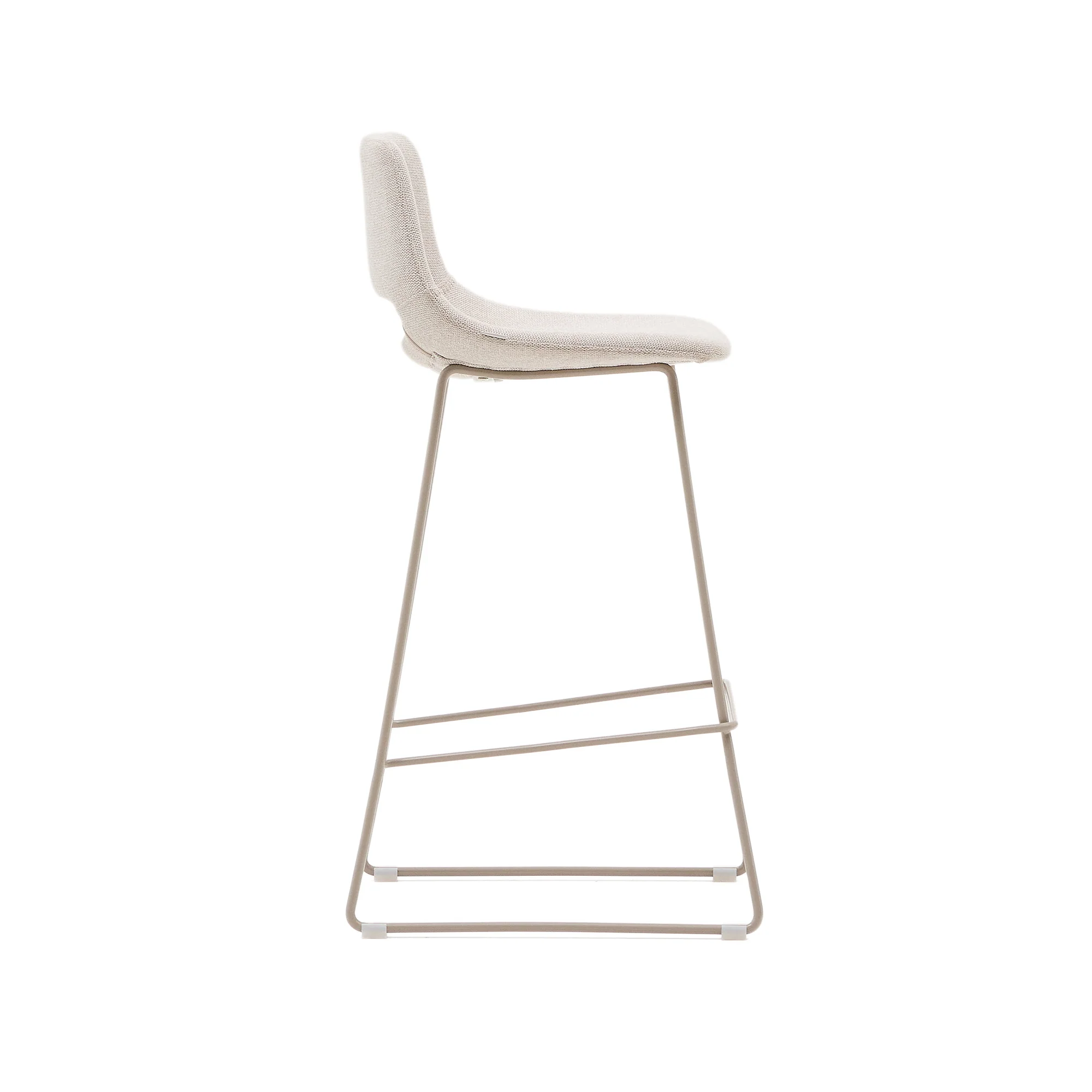 Zahara Hocker beige und Stahl mit beigem Finish 76 cm - Image 2