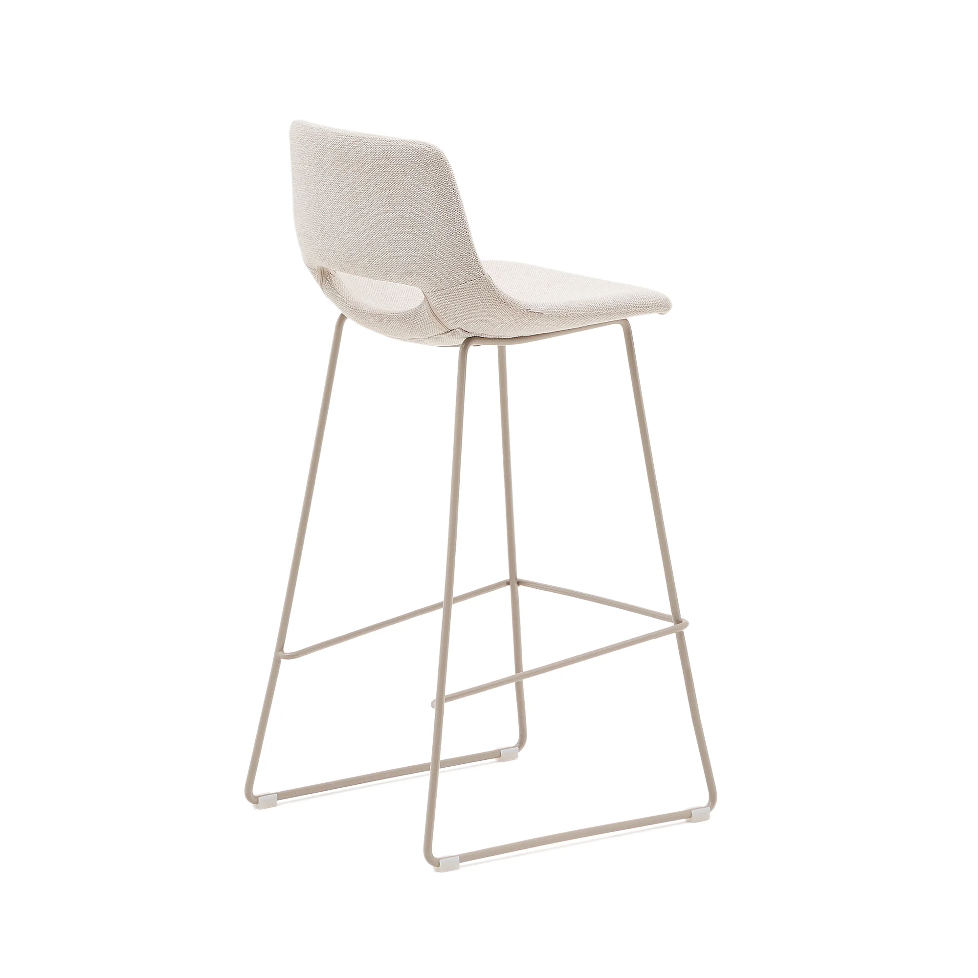 Zahara Hocker beige und Stahl mit beigem Finish 76 cm - Image 3