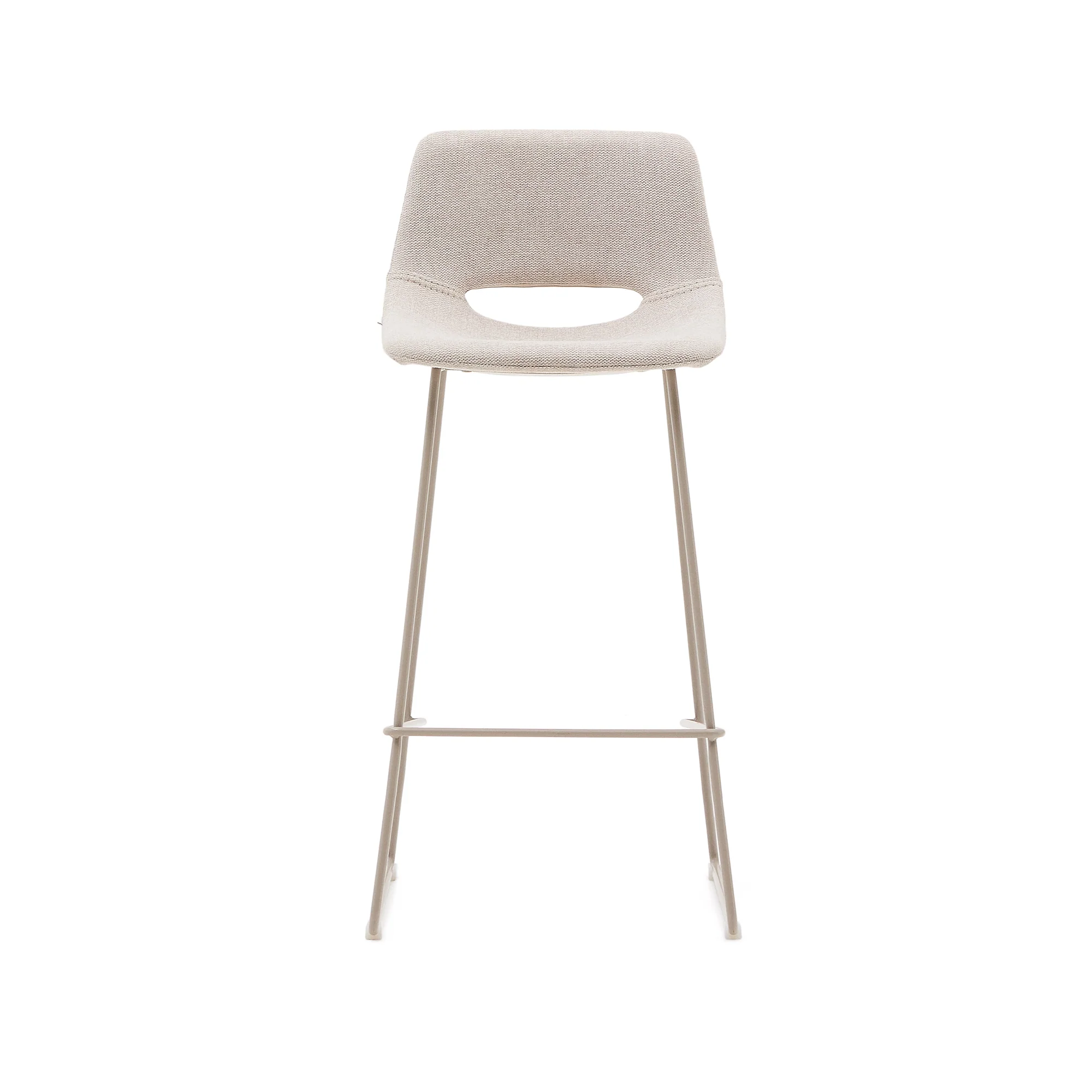 Zahara Hocker beige und Stahl mit beigem Finish 76 cm - Image 4