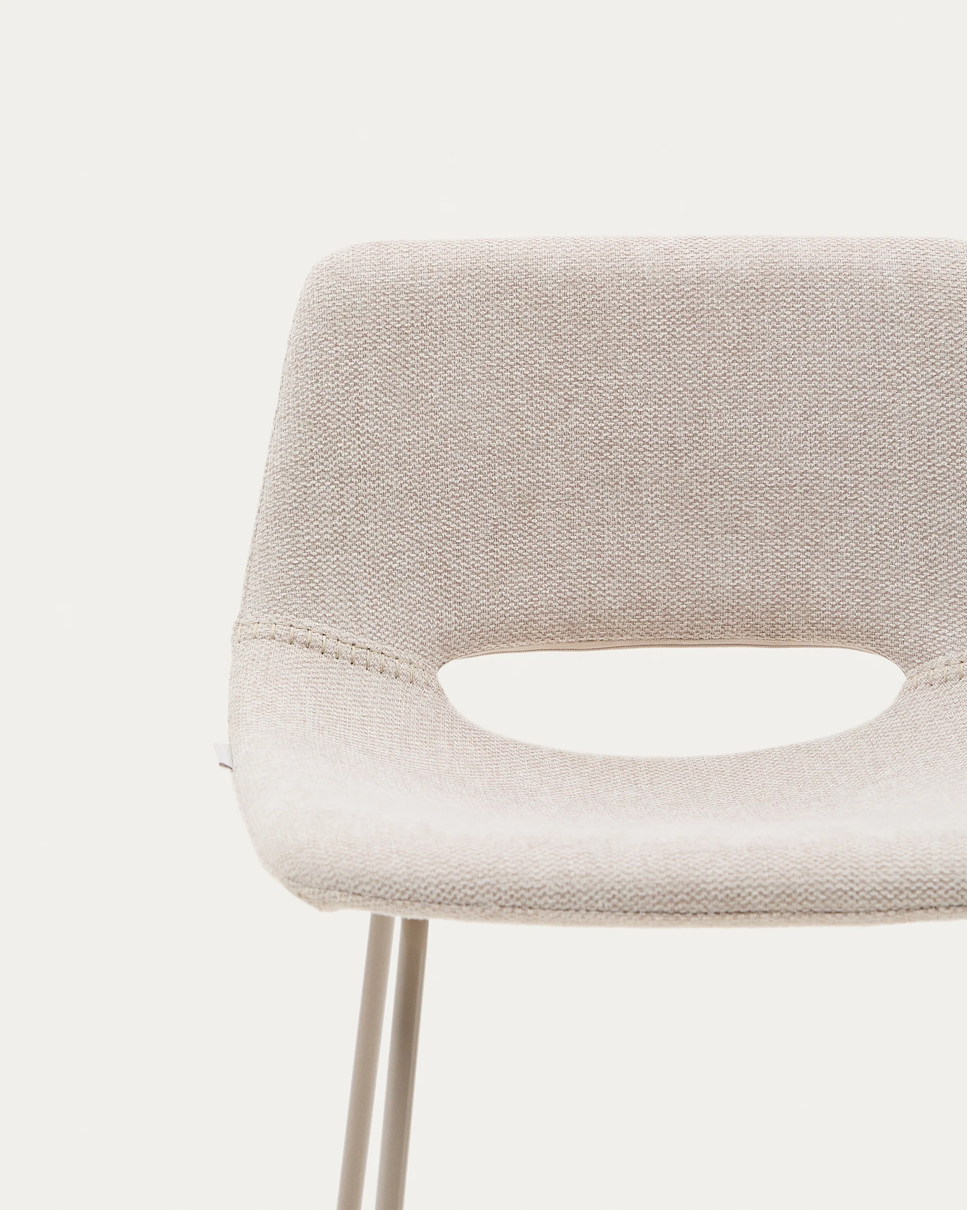 Zahara Hocker beige und Stahl mit beigem Finish 76 cm - Image 5