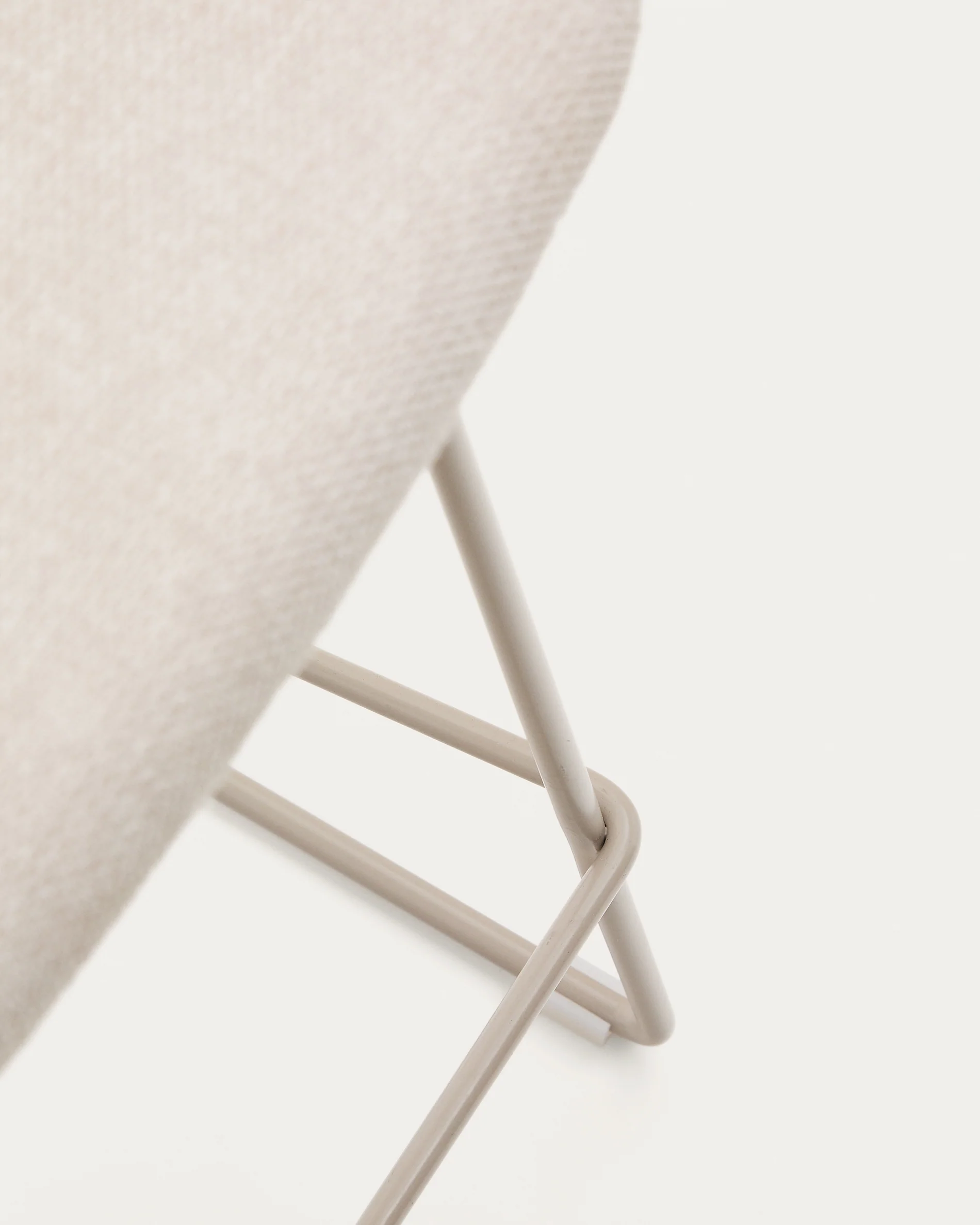 Zahara Hocker beige und Stahl mit beigem Finish 76 cm - Image 8