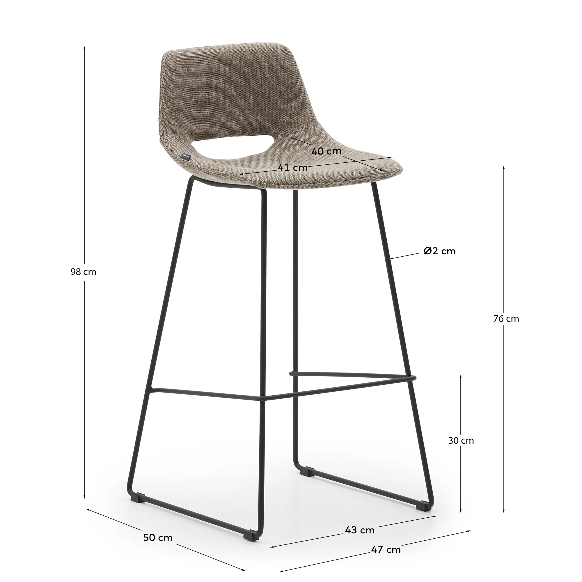 Zahara Hocker Braun 76cm - Image 3
