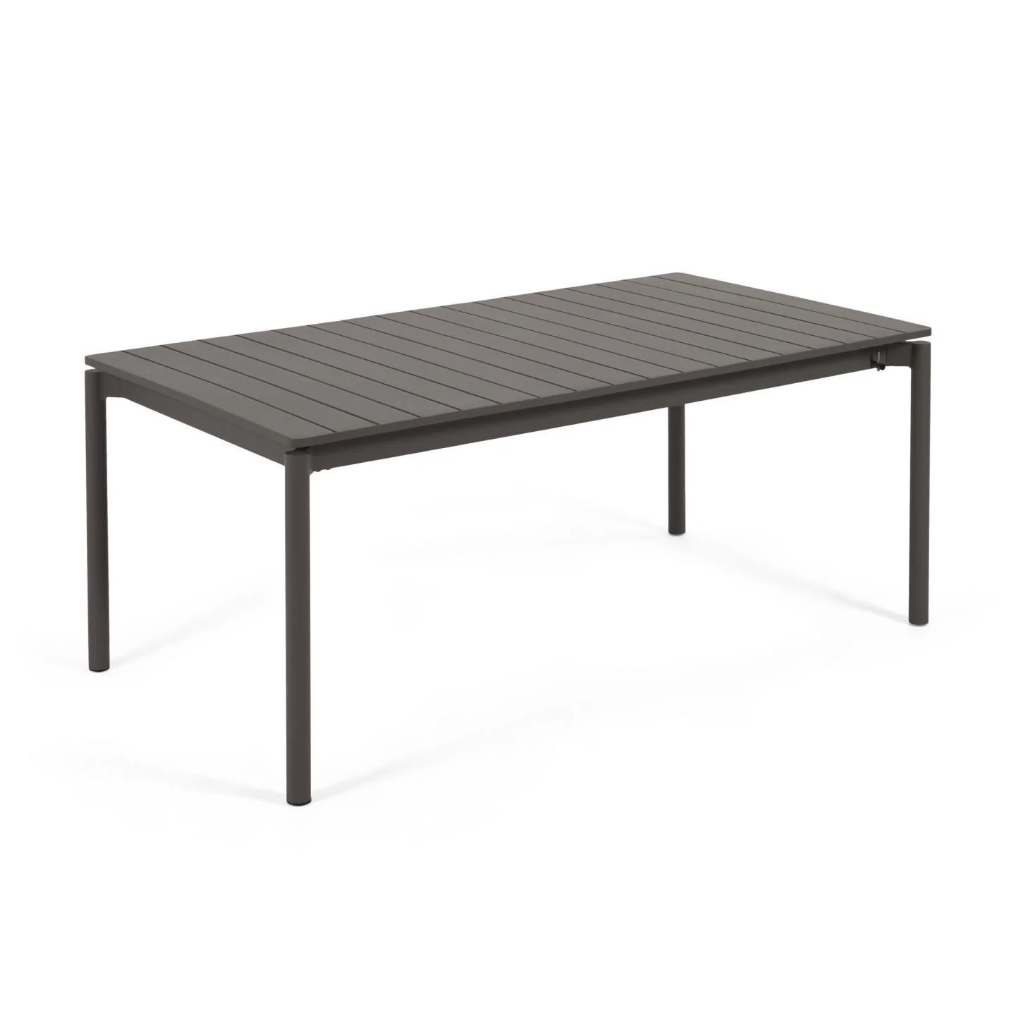 Zaltana ausziehbarer Outdoor-Tisch aus Aluminium matt dunkelgrau 180 (240) x 100 cm