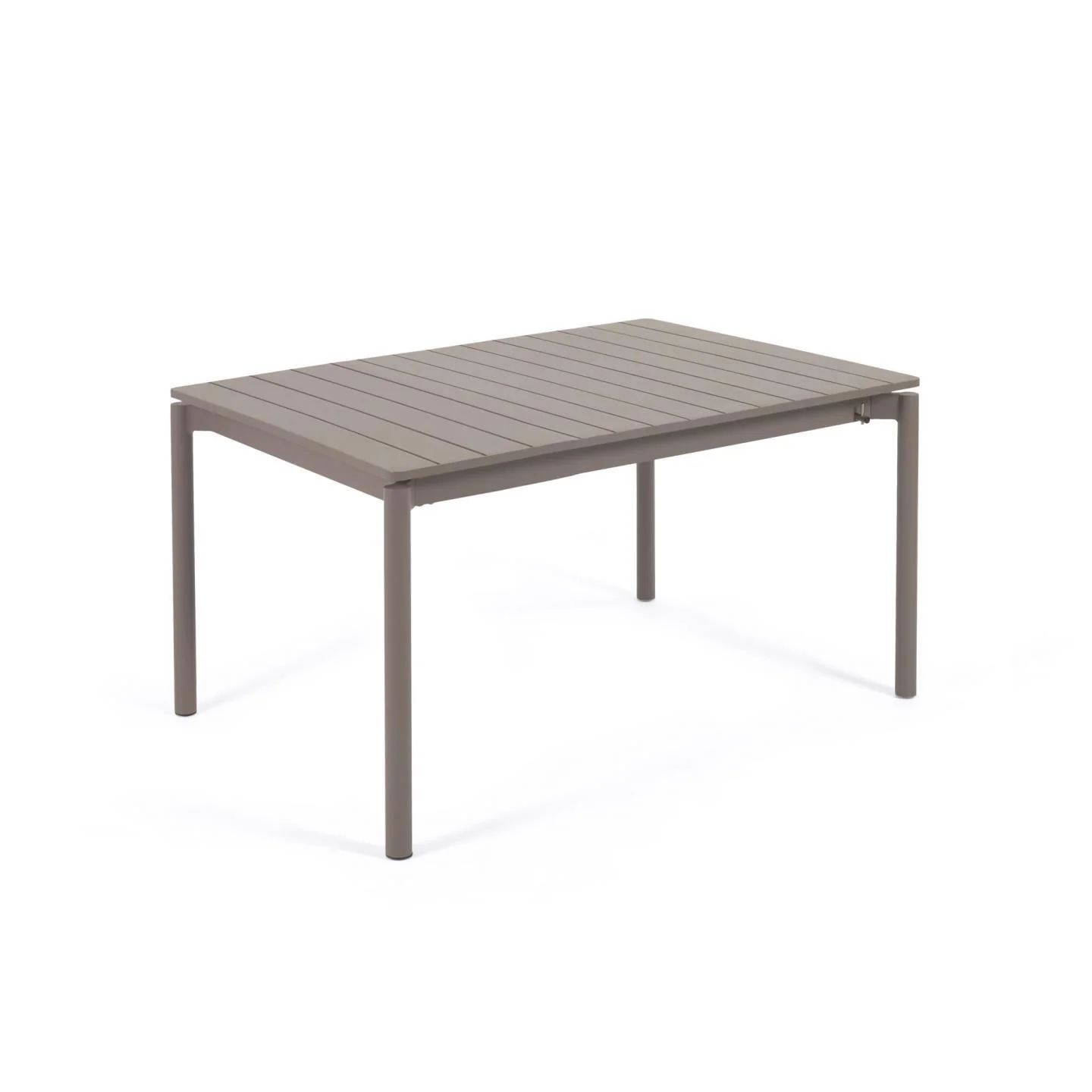 Zaltana ausziehbarer Outdoor-Tisch aus Aluminium mattbrauner 140 (200) x 90 cm