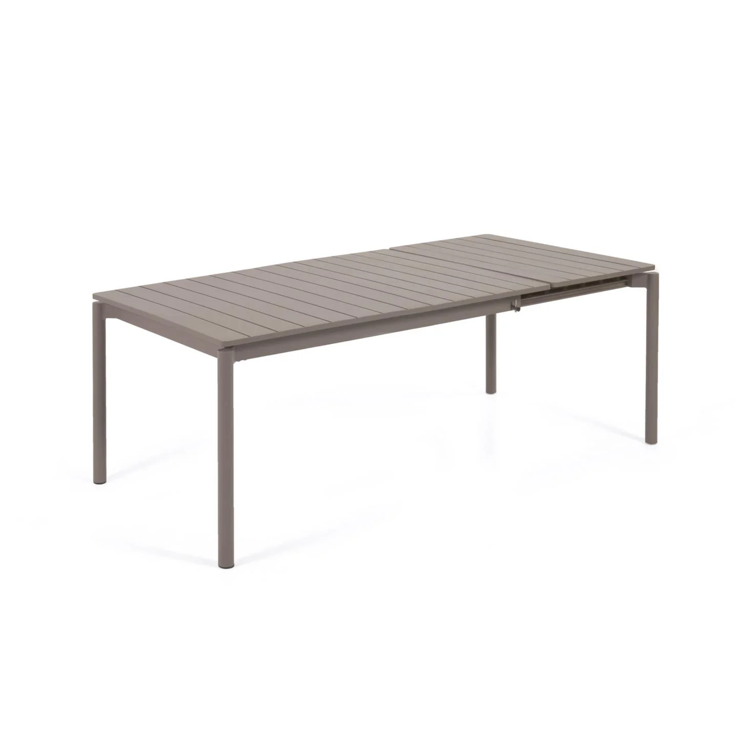 Zaltana ausziehbarer Outdoor-Tisch aus Aluminium mattbrauner 140 (200) x 90 cm - Image 5