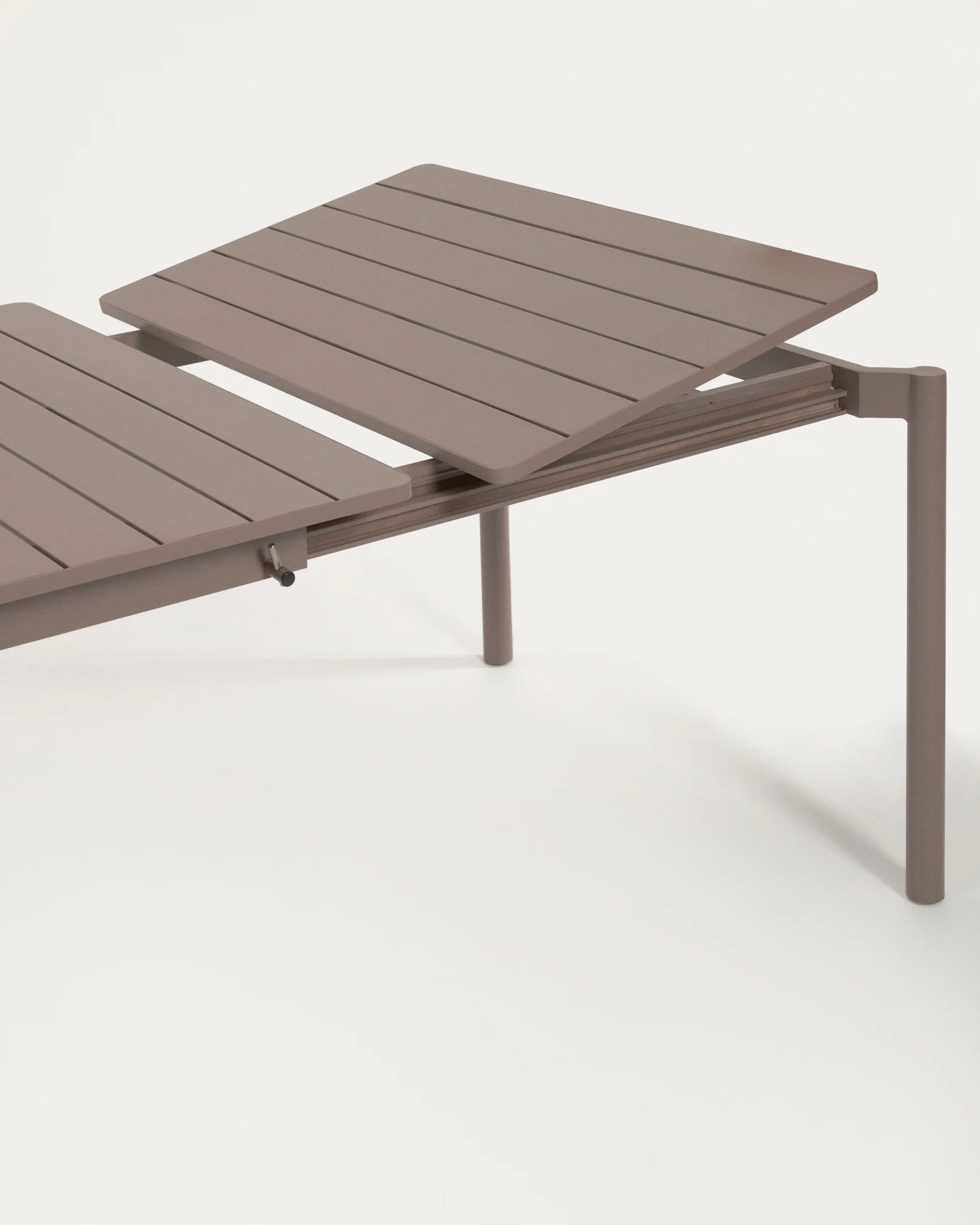 Zaltana ausziehbarer Outdoor-Tisch aus Aluminium mattbrauner 140 (200) x 90 cm - Image 7