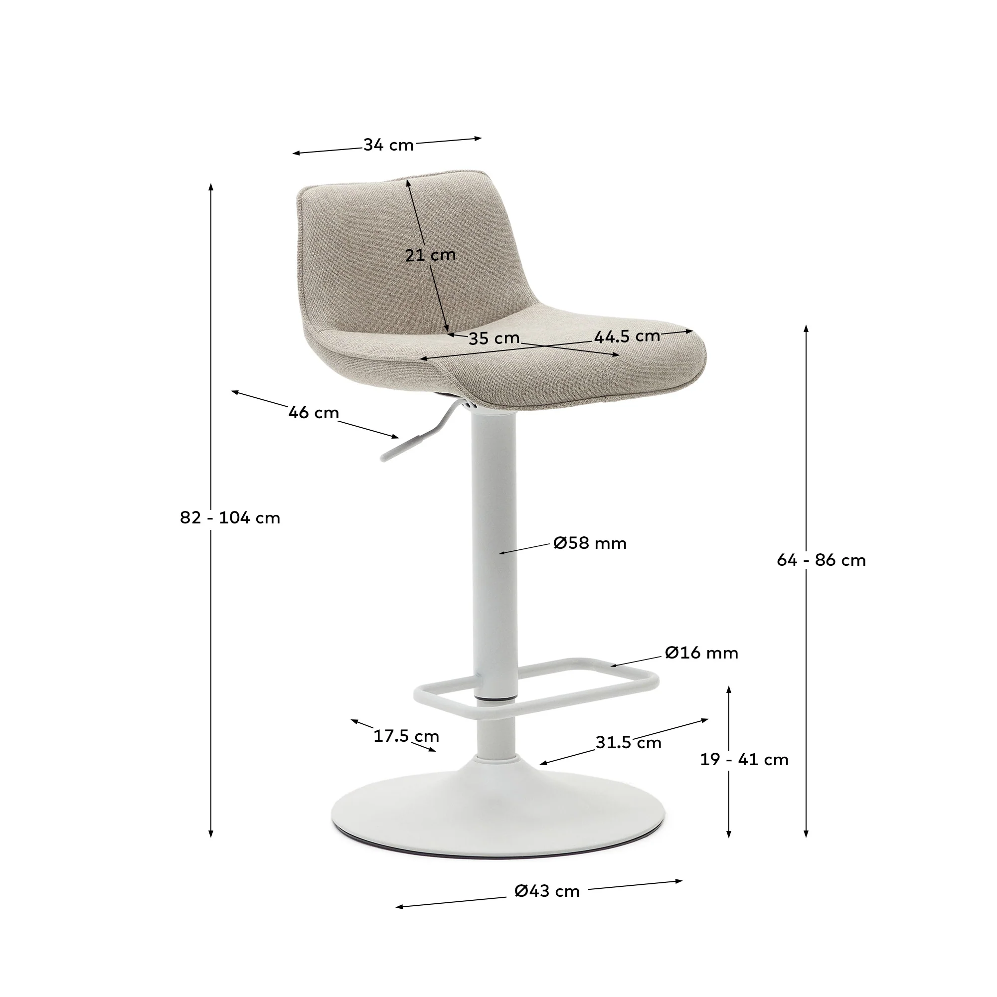 Zenda Hocker Beige - Image 3