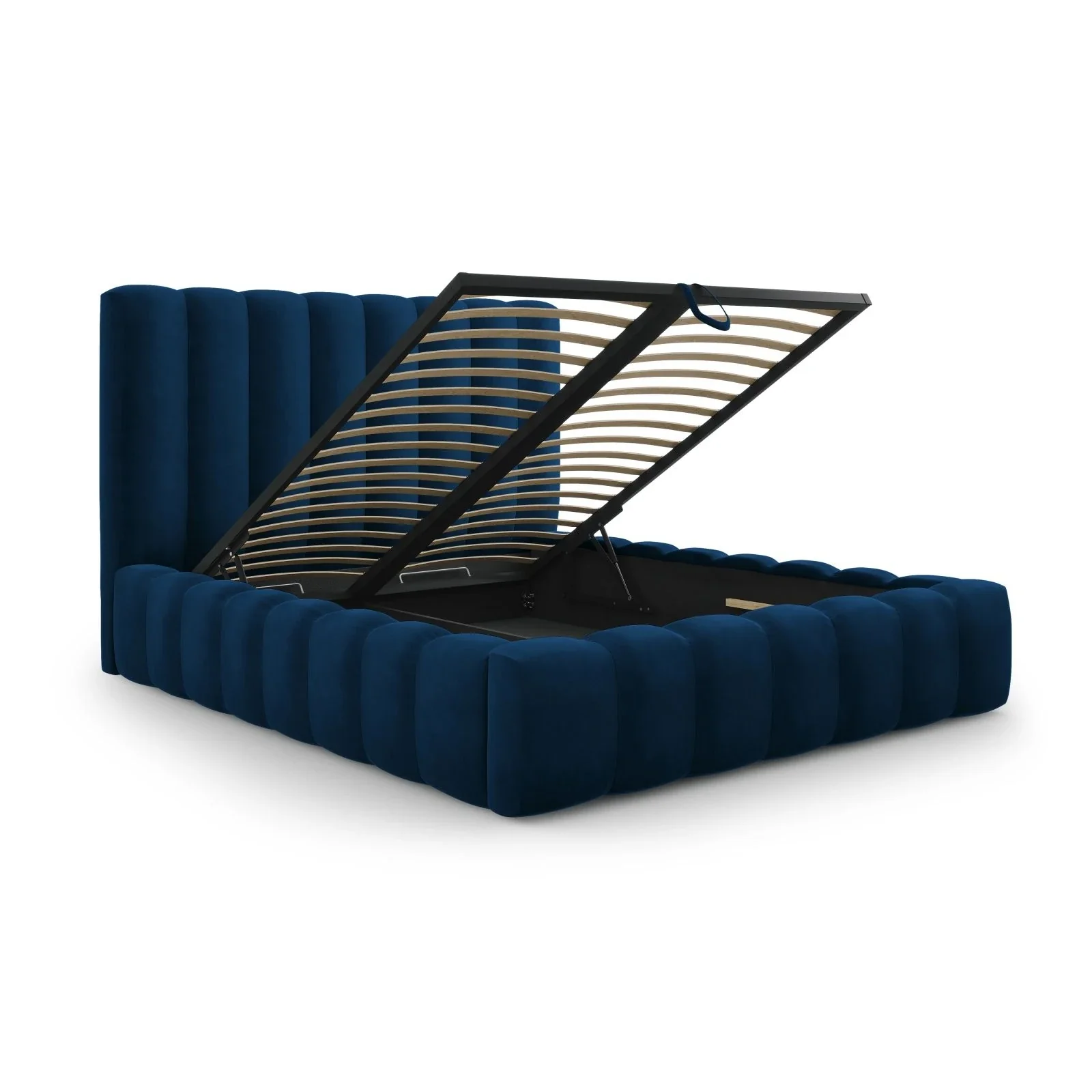 Kelp Bett mit Stauraum und Kopfteil in Samt oder Strukturstoff, 160x200 cm - Image 45