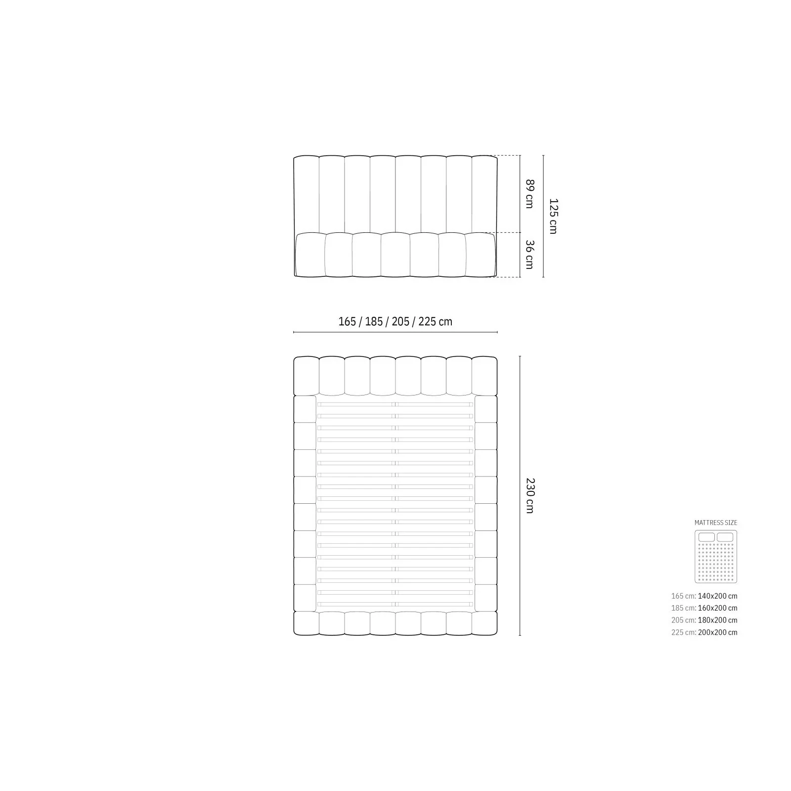 Kelp Bett mit Stauraum und Kopfteil in Samt oder Strukturstoff, 160x200 cm - Image 76