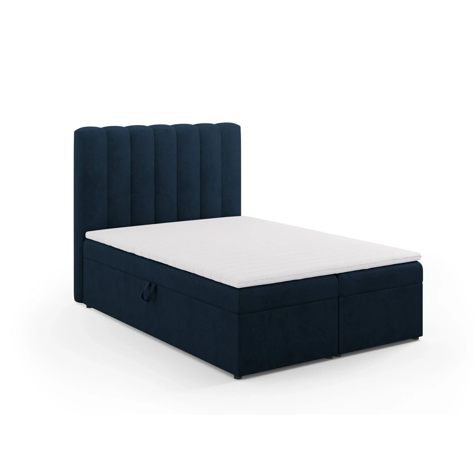 Kelp Boxspringbett mit Stauraum und Kopfteil in Samt oder Strukturstoff, 140x200 cm - Image 13