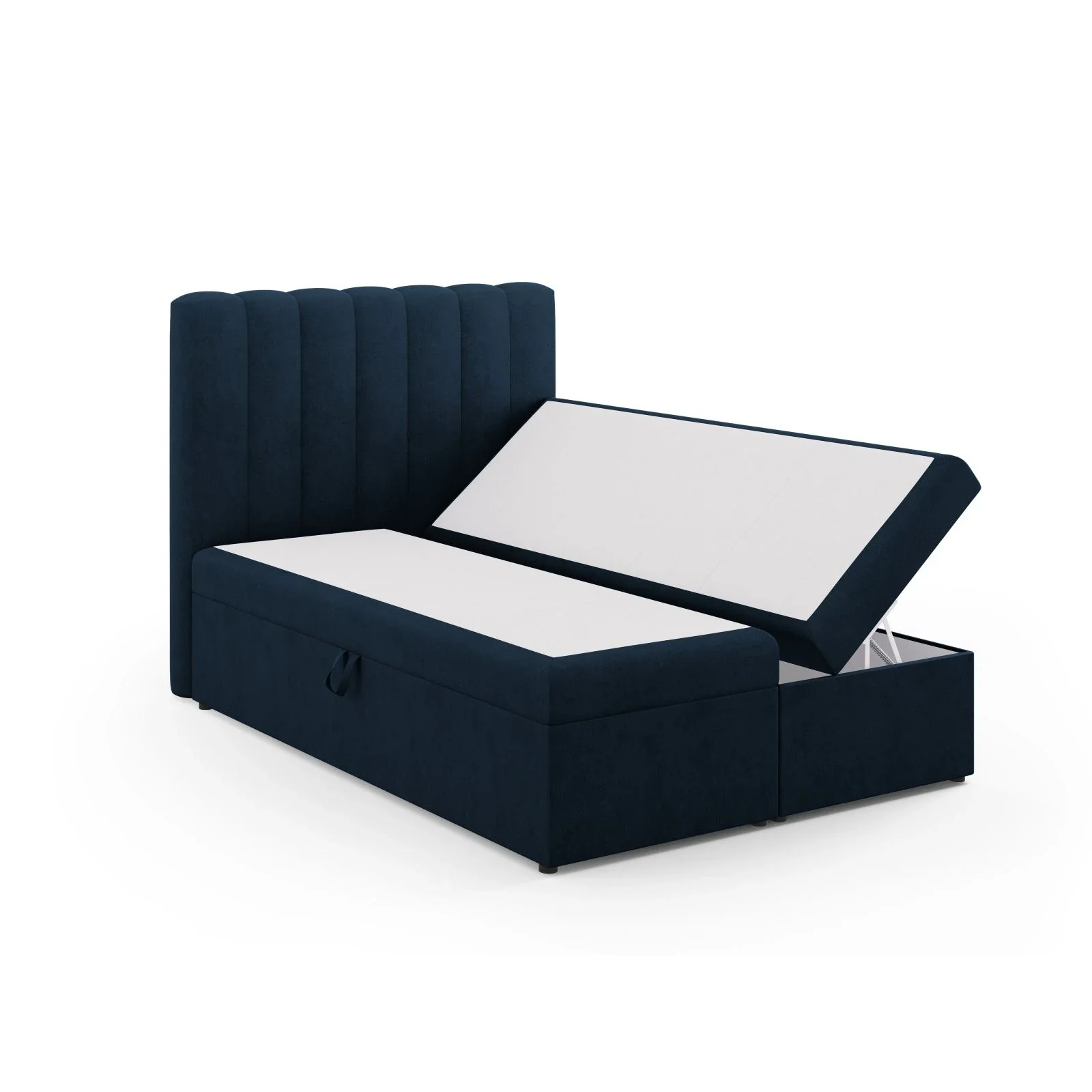 Kelp Boxspringbett mit Stauraum und Kopfteil in Samt oder Strukturstoff, 140x200 cm - Image 15