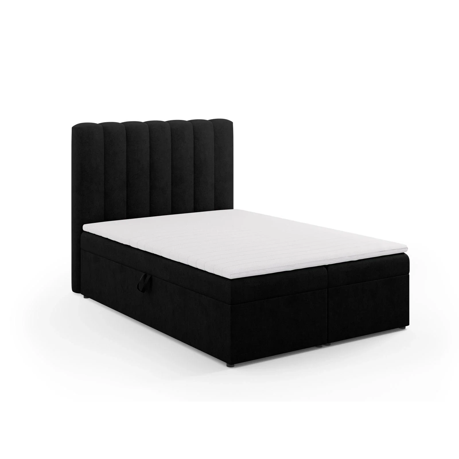 Kelp Boxspringbett mit Stauraum und Kopfteil in Samt oder Strukturstoff, 140x200 cm - Image 25