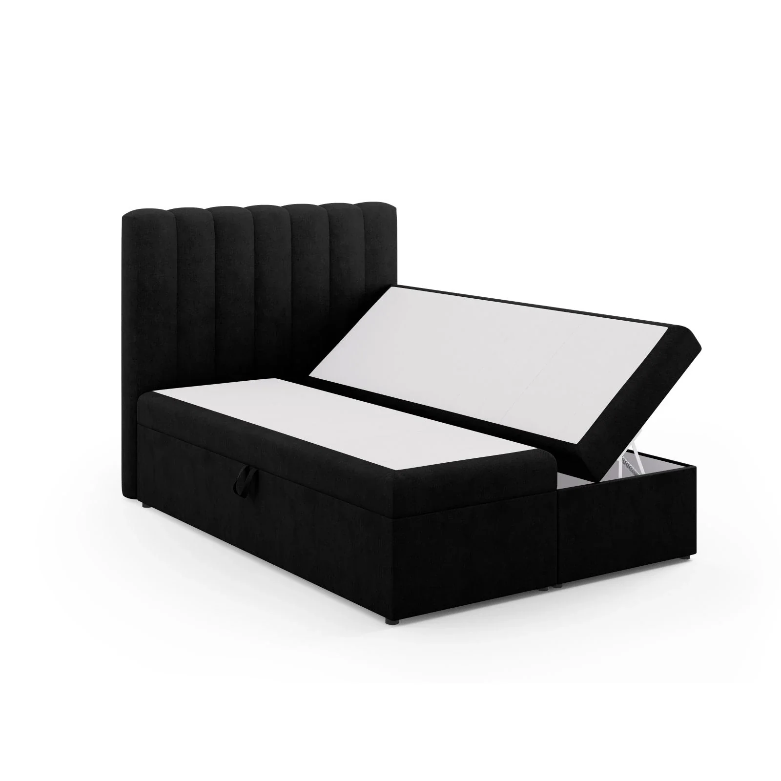Kelp Boxspringbett mit Stauraum und Kopfteil in Samt oder Strukturstoff, 140x200 cm - Image 27