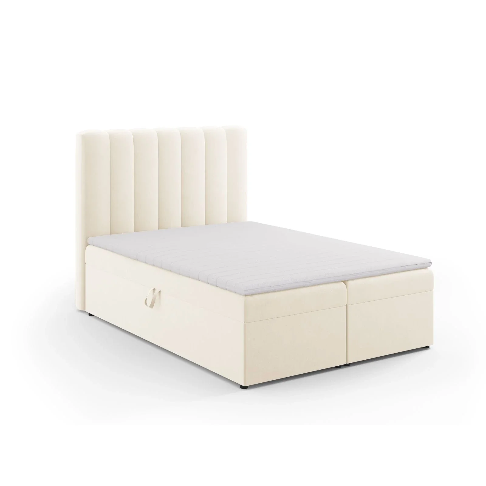 Kelp Boxspringbett mit Stauraum und Kopfteil in Samt oder Strukturstoff, 140x200 cm - Image 31