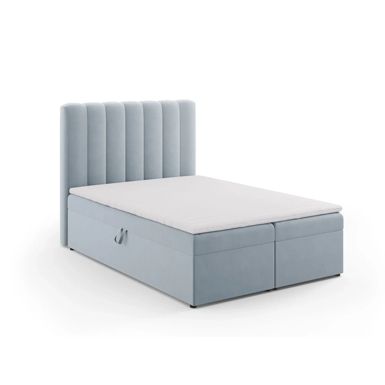 Kelp Boxspringbett mit Stauraum und Kopfteil in Samt oder Strukturstoff, 140x200 cm - Image 37