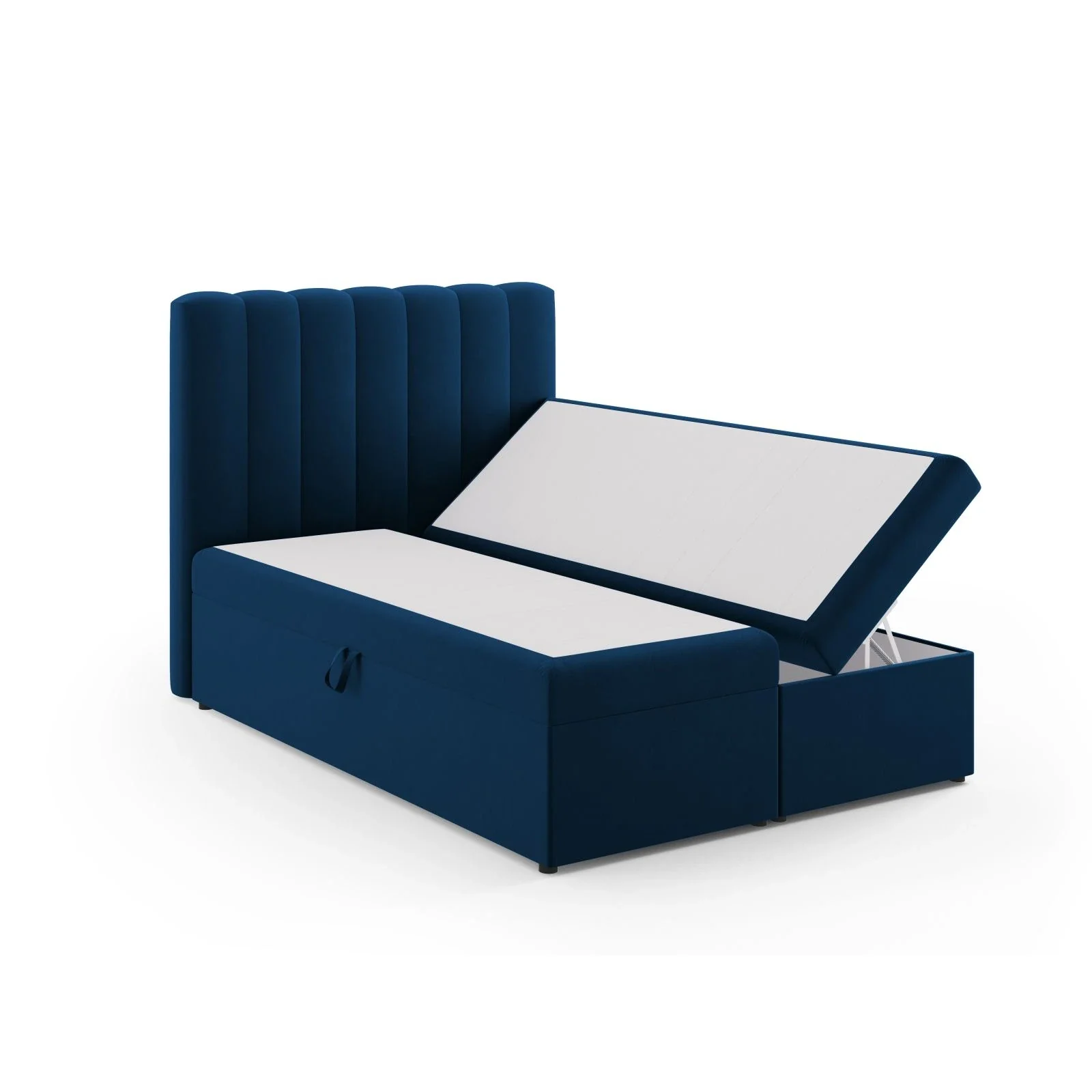 Kelp Boxspringbett mit Stauraum und Kopfteil in Samt oder Strukturstoff, 140x200 cm - Image 45