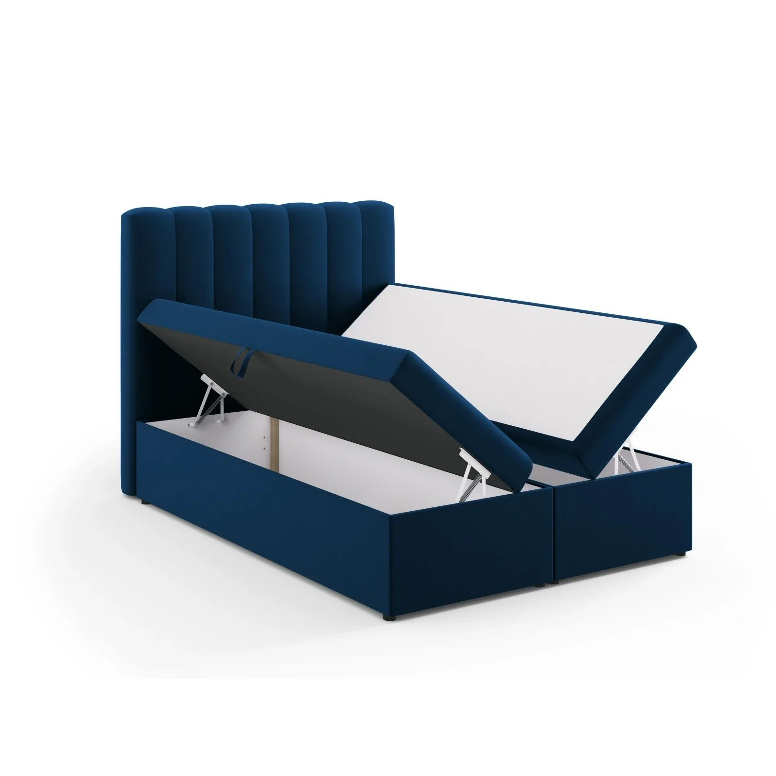 Kelp Boxspringbett mit Stauraum und Kopfteil in Samt oder Strukturstoff, 140x200 cm - Image 46