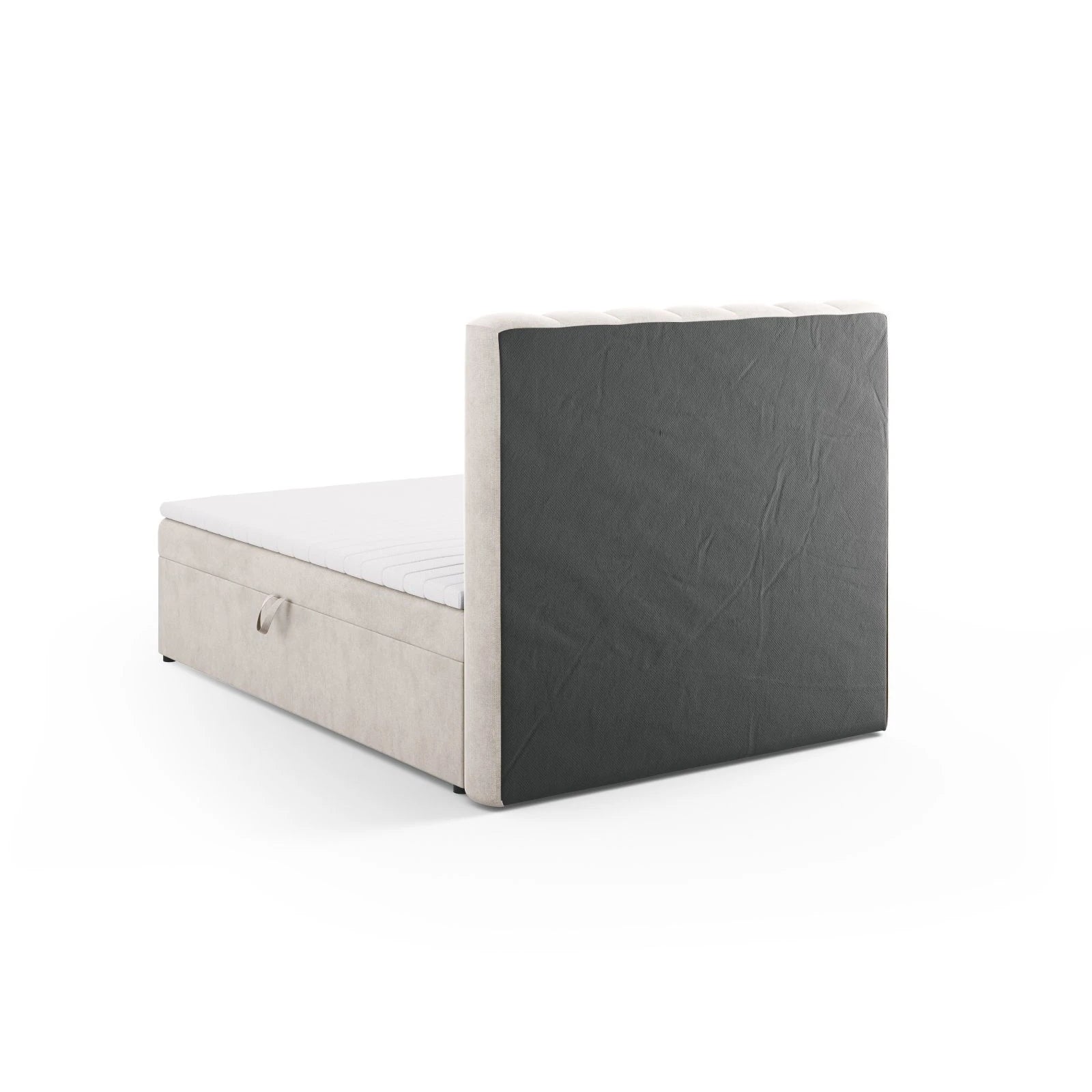 Kelp Boxspringbett mit Stauraum und Kopfteil in Samt oder Strukturstoff, 140x200 cm - Image 5