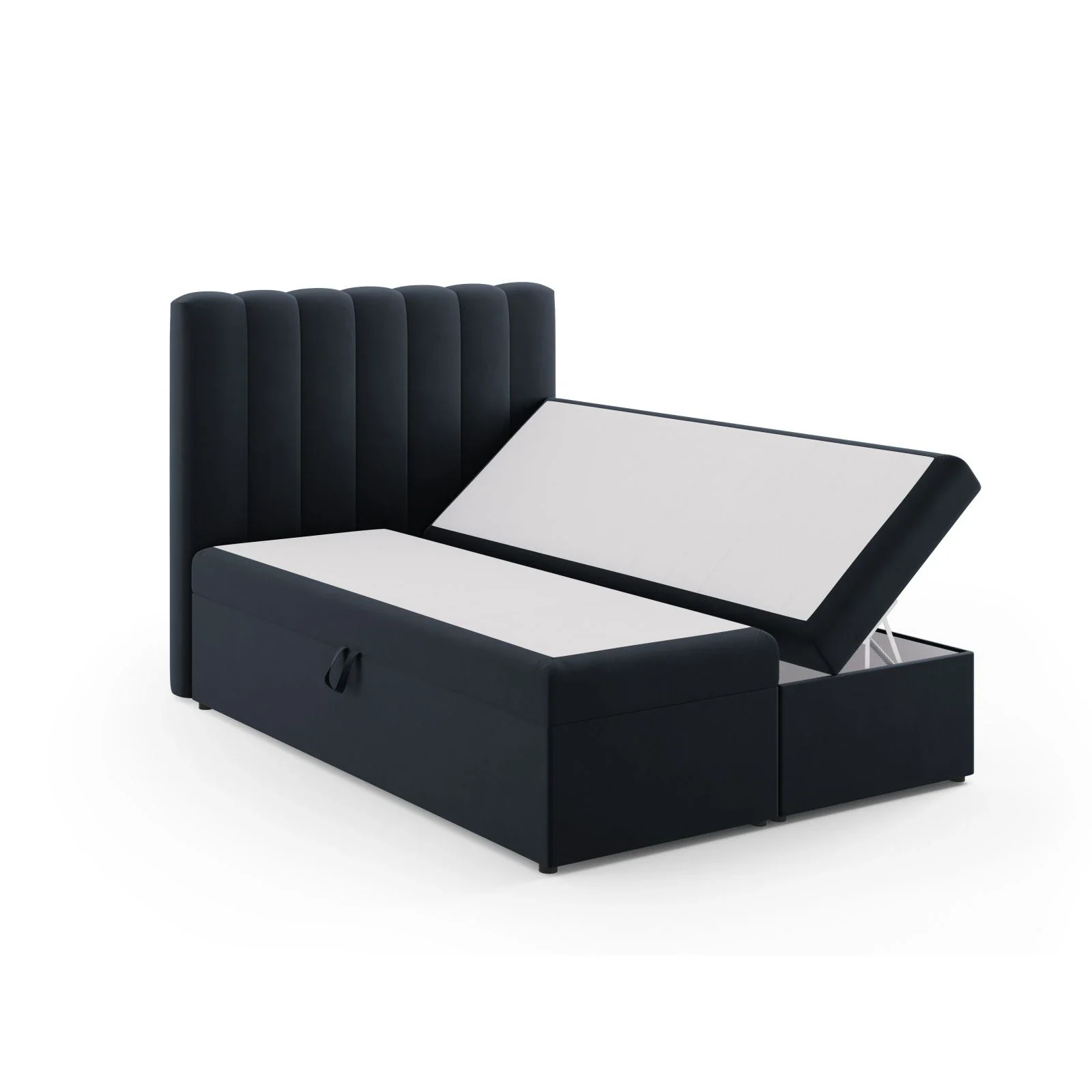 Kelp Boxspringbett mit Stauraum und Kopfteil in Samt oder Strukturstoff, 140x200 cm - Image 51