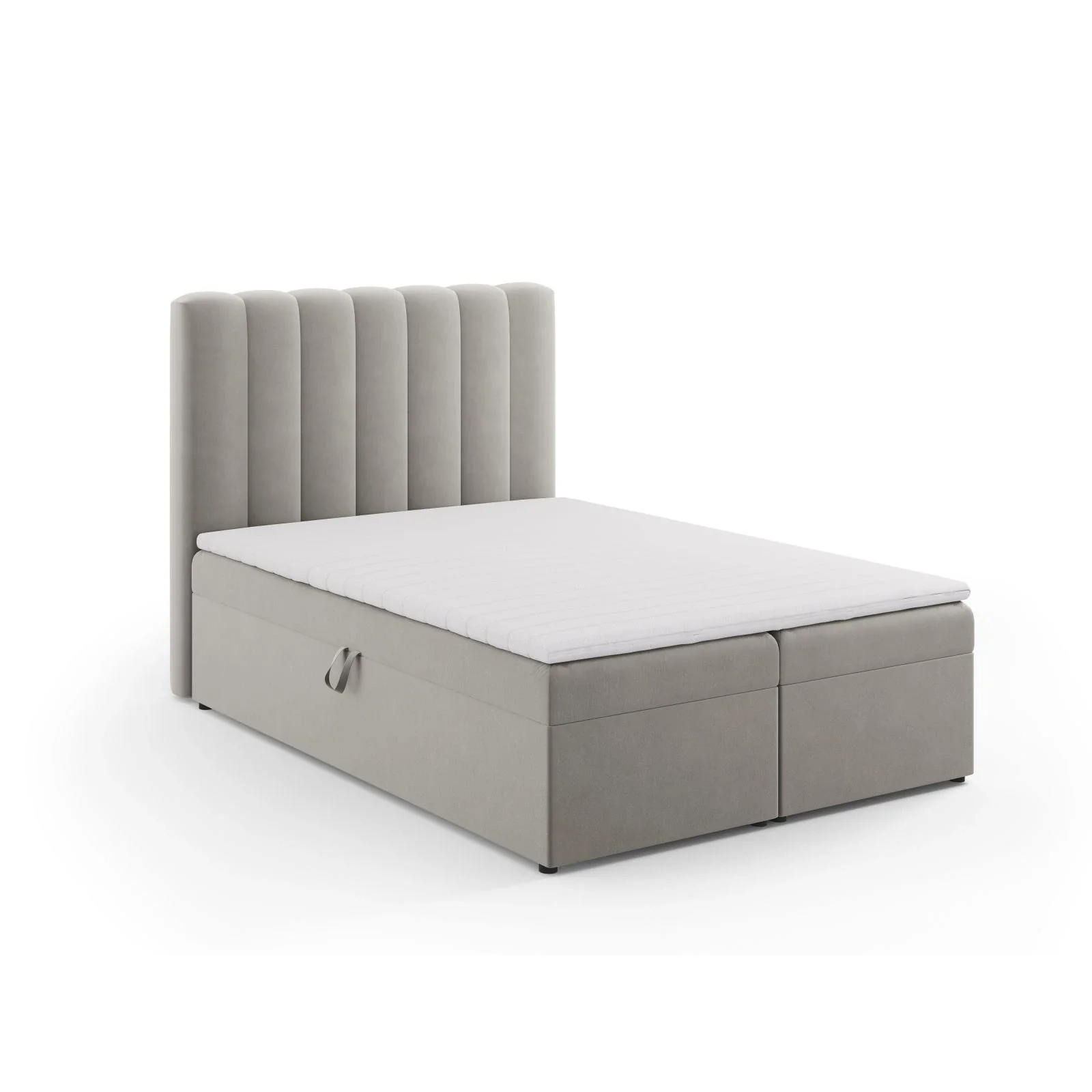 Kelp Boxspringbett mit Stauraum und Kopfteil in Samt oder Strukturstoff, 140x200 cm - Image 55