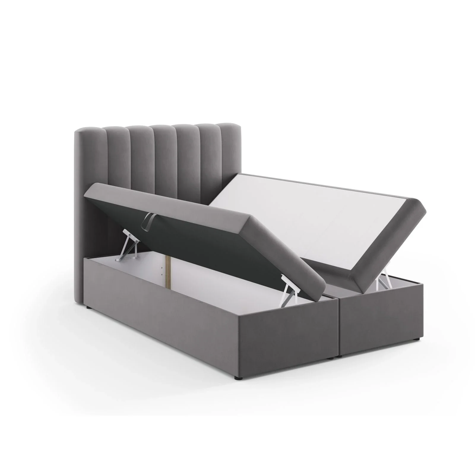 Kelp Boxspringbett mit Stauraum und Kopfteil in Samt oder Strukturstoff, 140x200 cm - Image 64